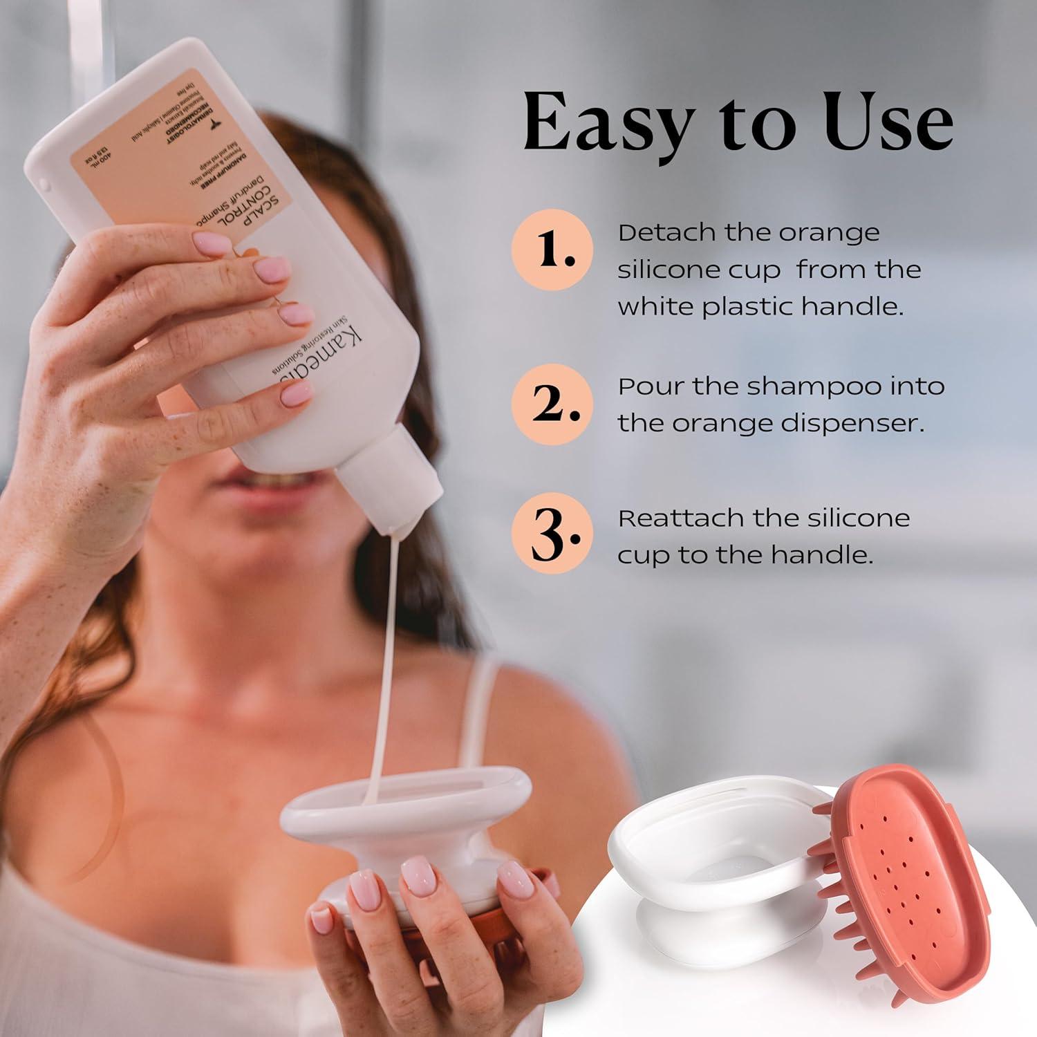 KAMEDIS Cepillo Masajeador de Cuero Cabelludo - Silicona