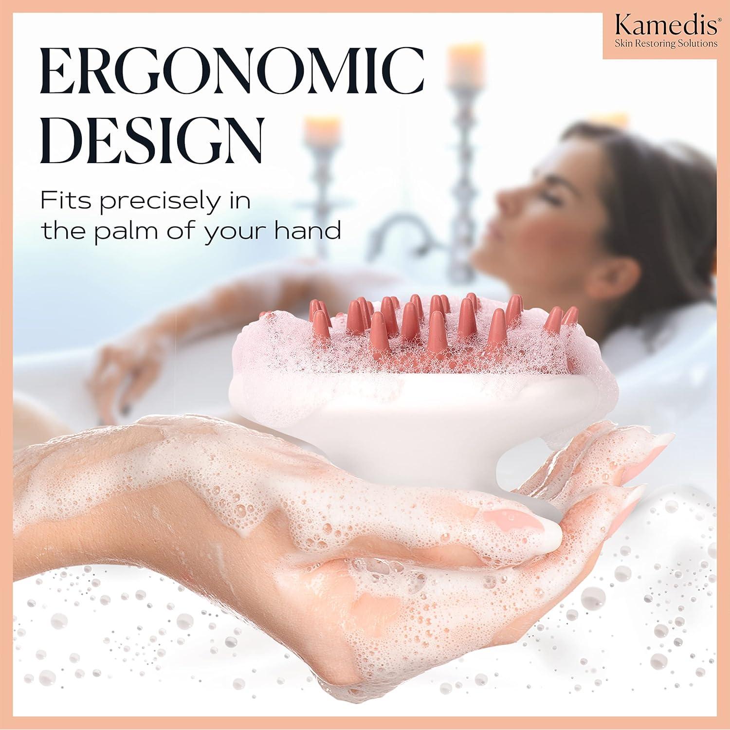 KAMEDIS Cepillo Masajeador de Cuero Cabelludo - Silicona