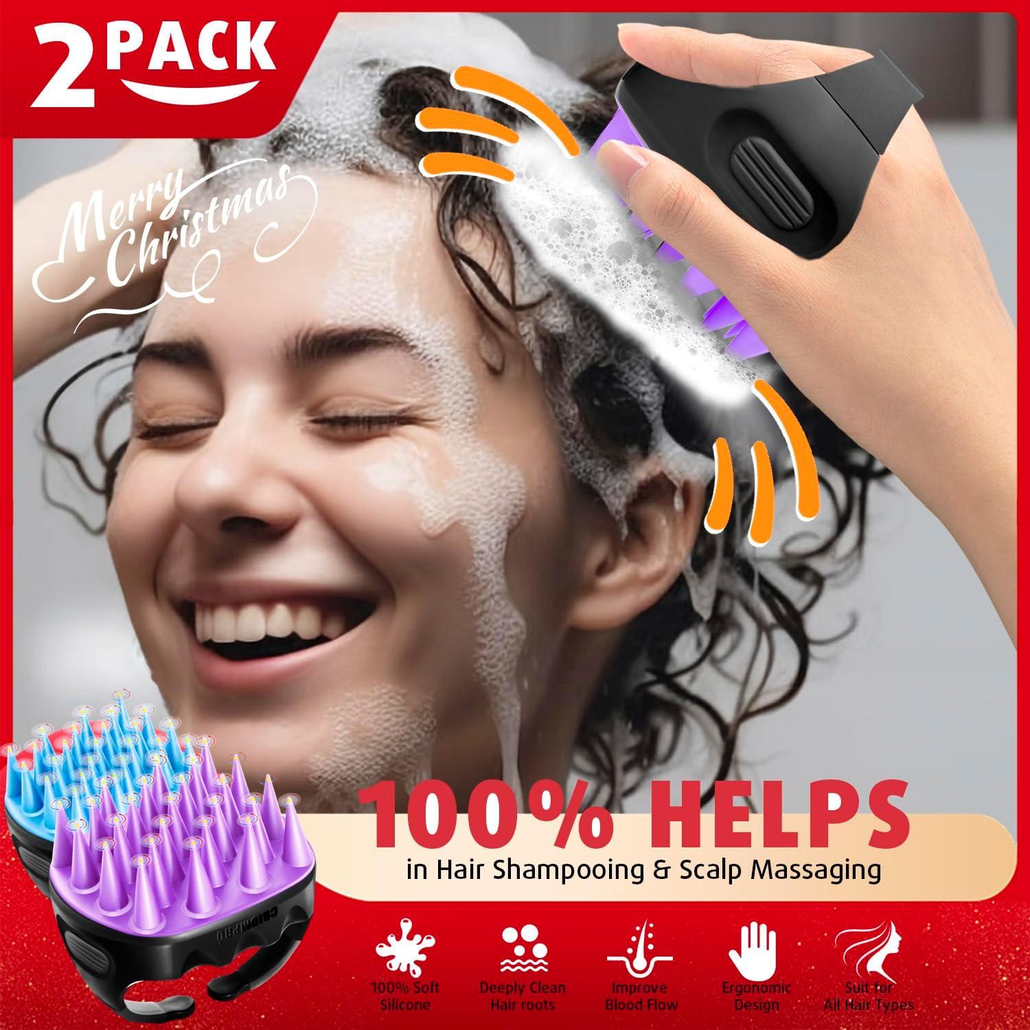 Cepillo Masajeador Cbiumpro 2 Pack Exfoliador Cuero Cabelludo