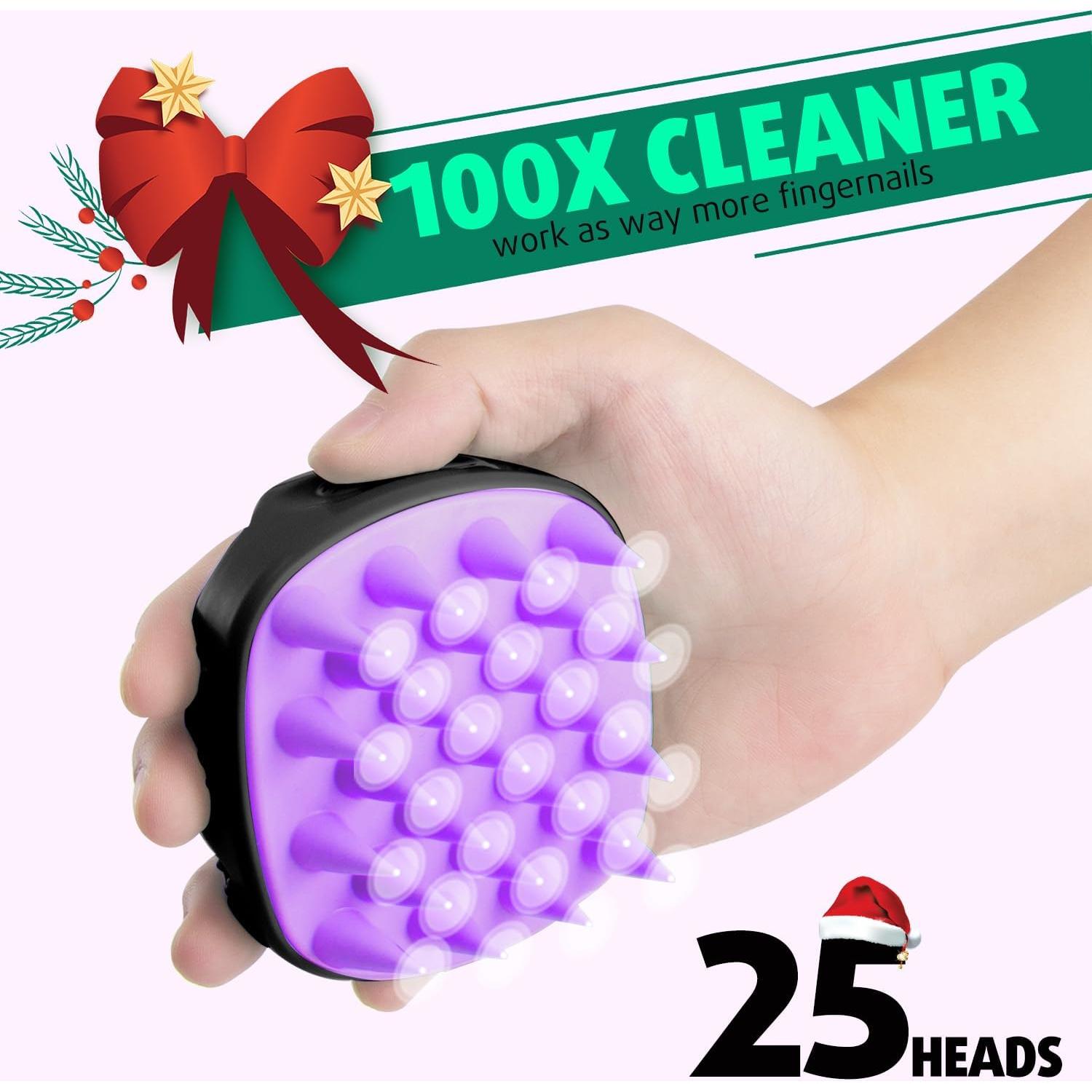 Cepillo Masajeador Cbiumpro 2 Pack Exfoliador Cuero Cabelludo