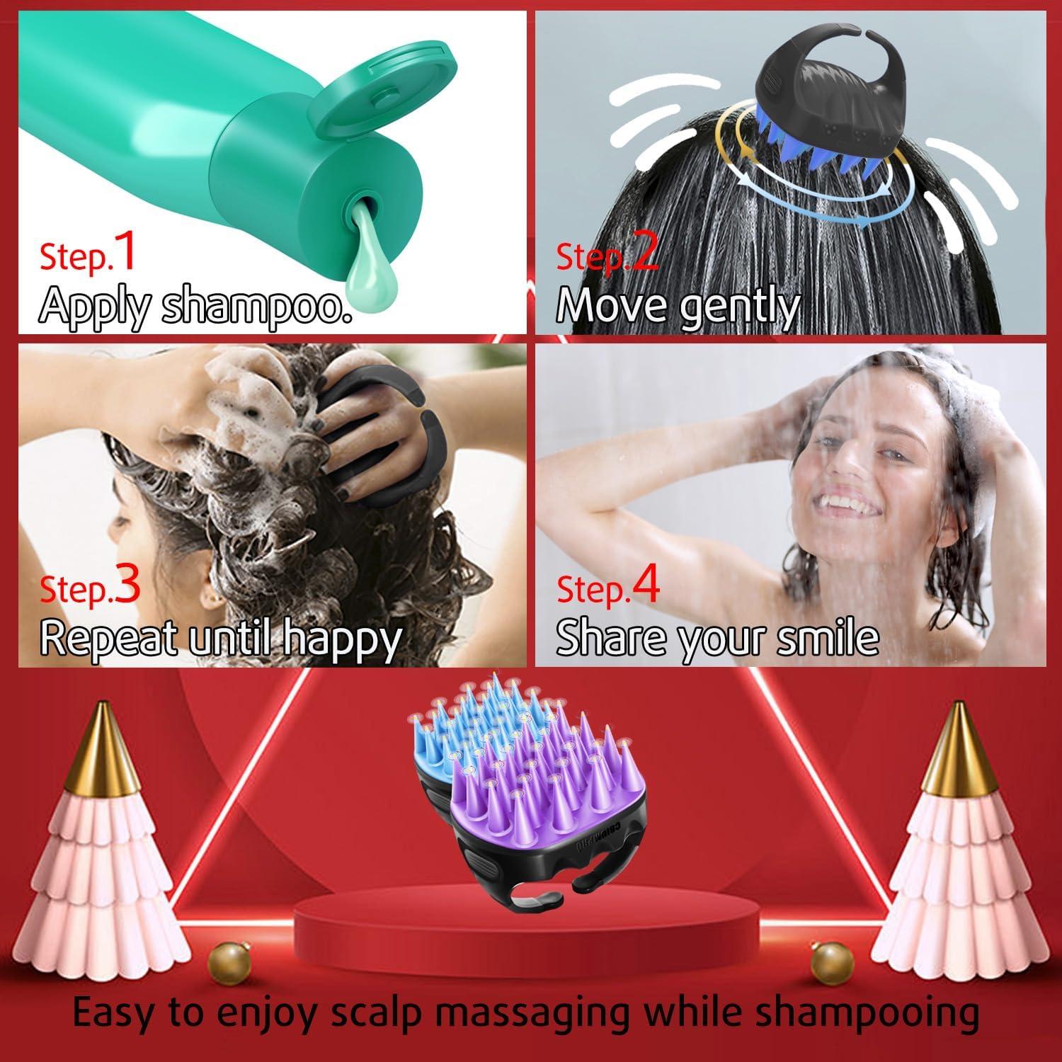 Cepillo Masajeador Cbiumpro 2 Pack Exfoliador Cuero Cabelludo