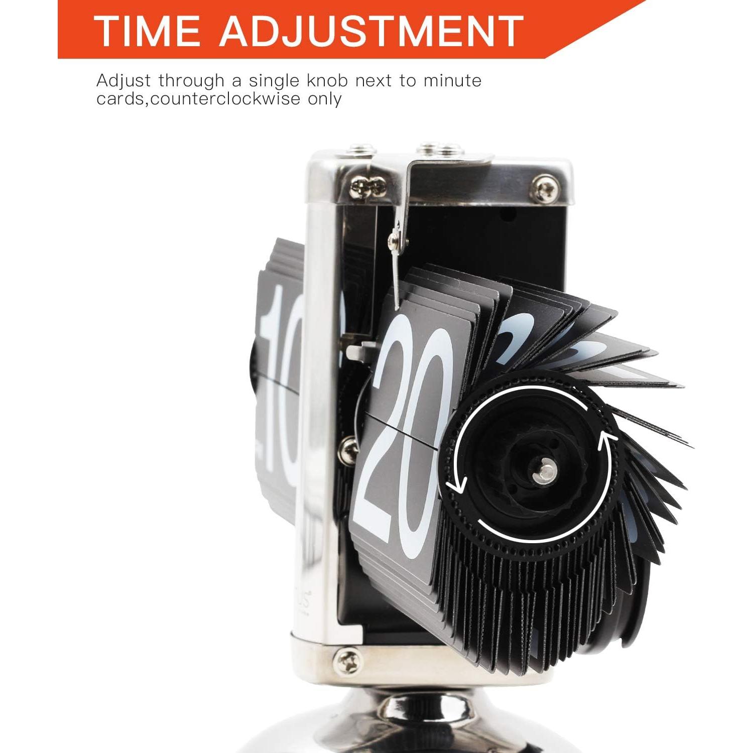 Reloj de Mesa Betus Flip Retro Mecánico Digital 20.3x16.5cm Negro