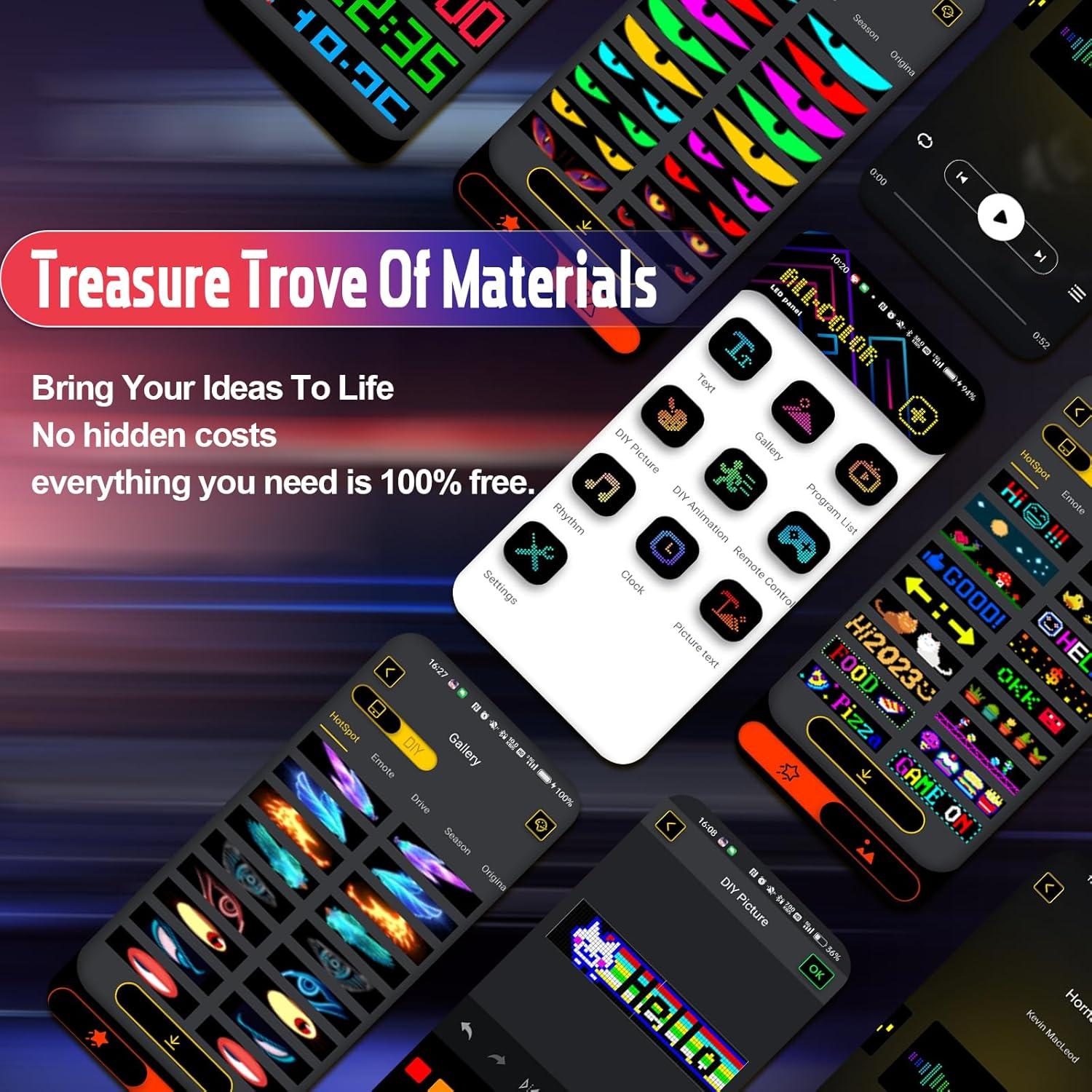 Luz Ojos Demonio LED AMKI 9.14x38.1cm Multicolor Bluetooth