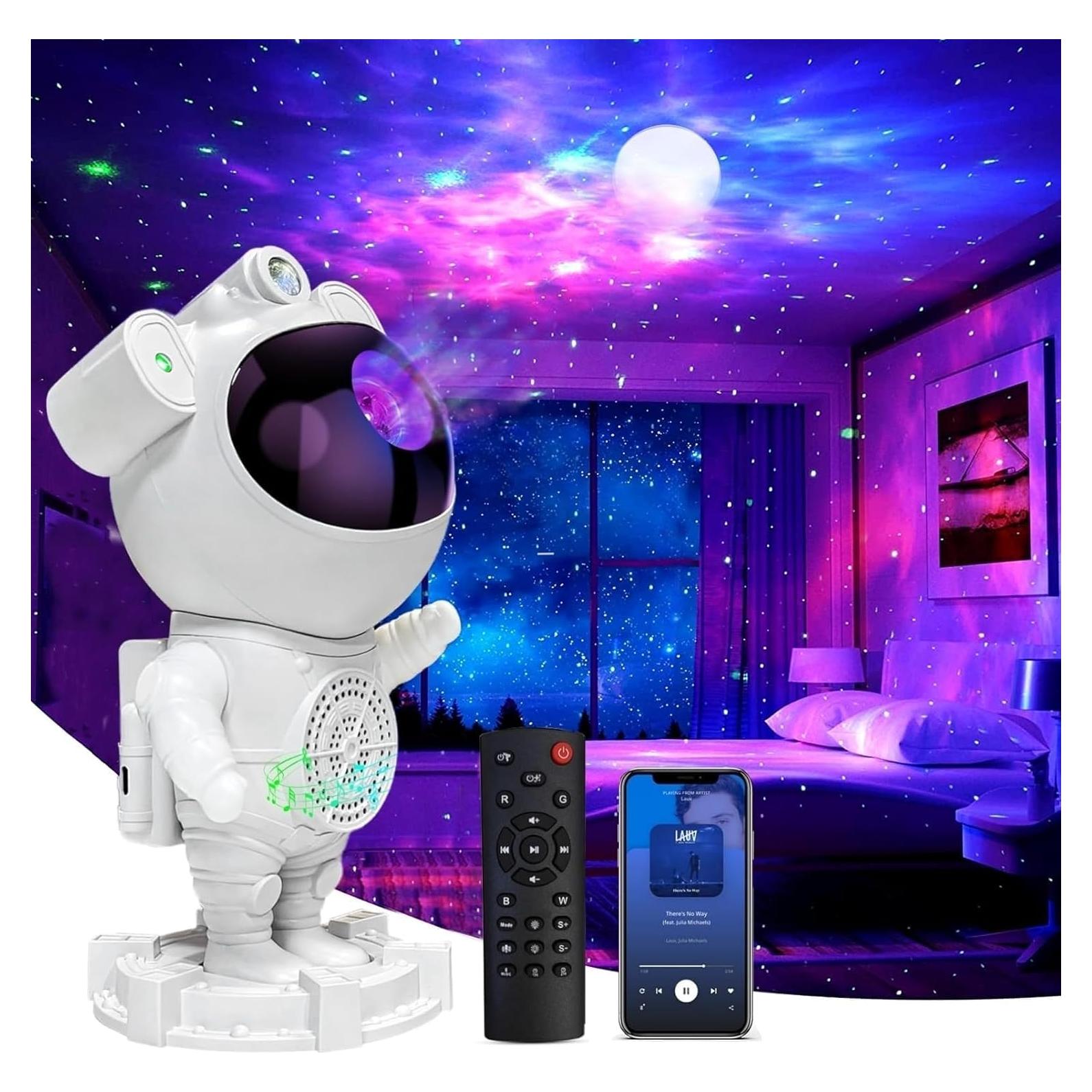 Proyector de Estrellas Astronauta Meixinsi, Luz Nocturna 3D