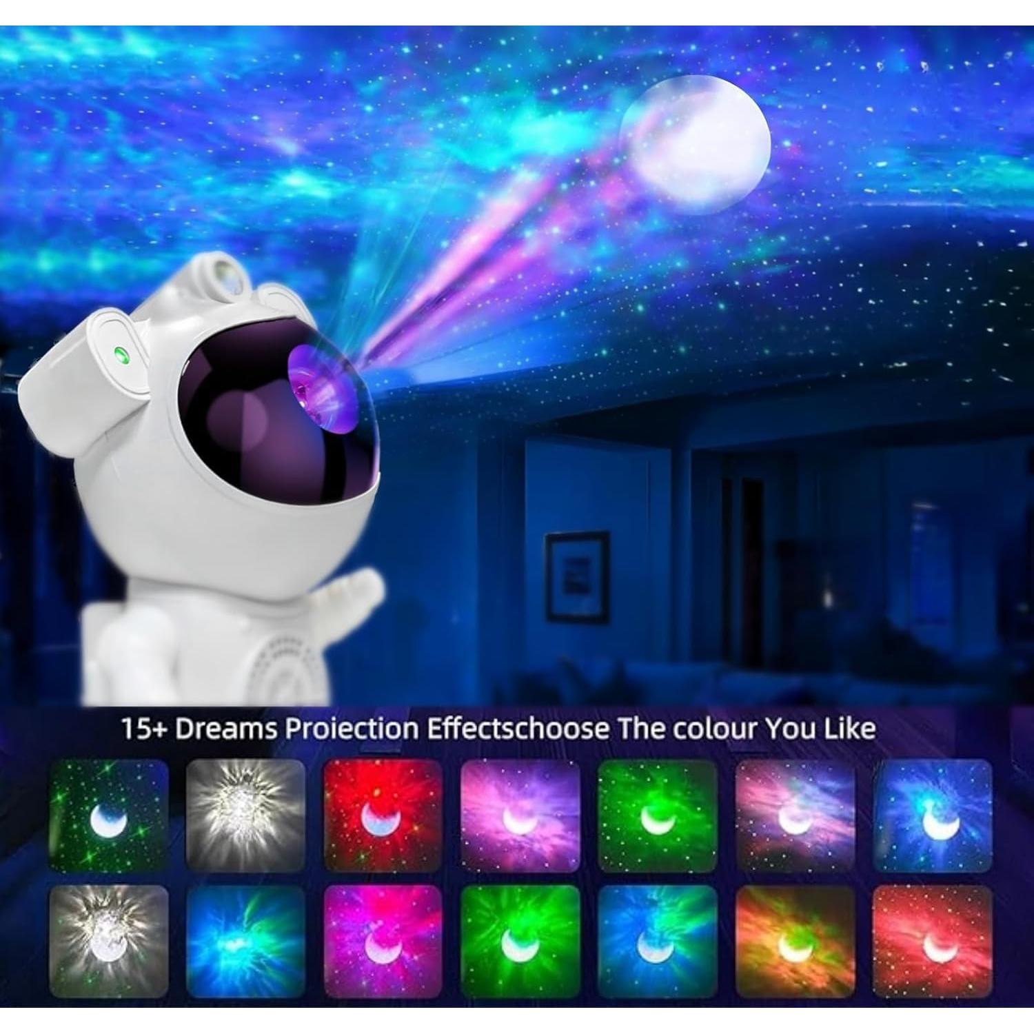 Proyector de Estrellas Astronauta Meixinsi, Luz Nocturna 3D