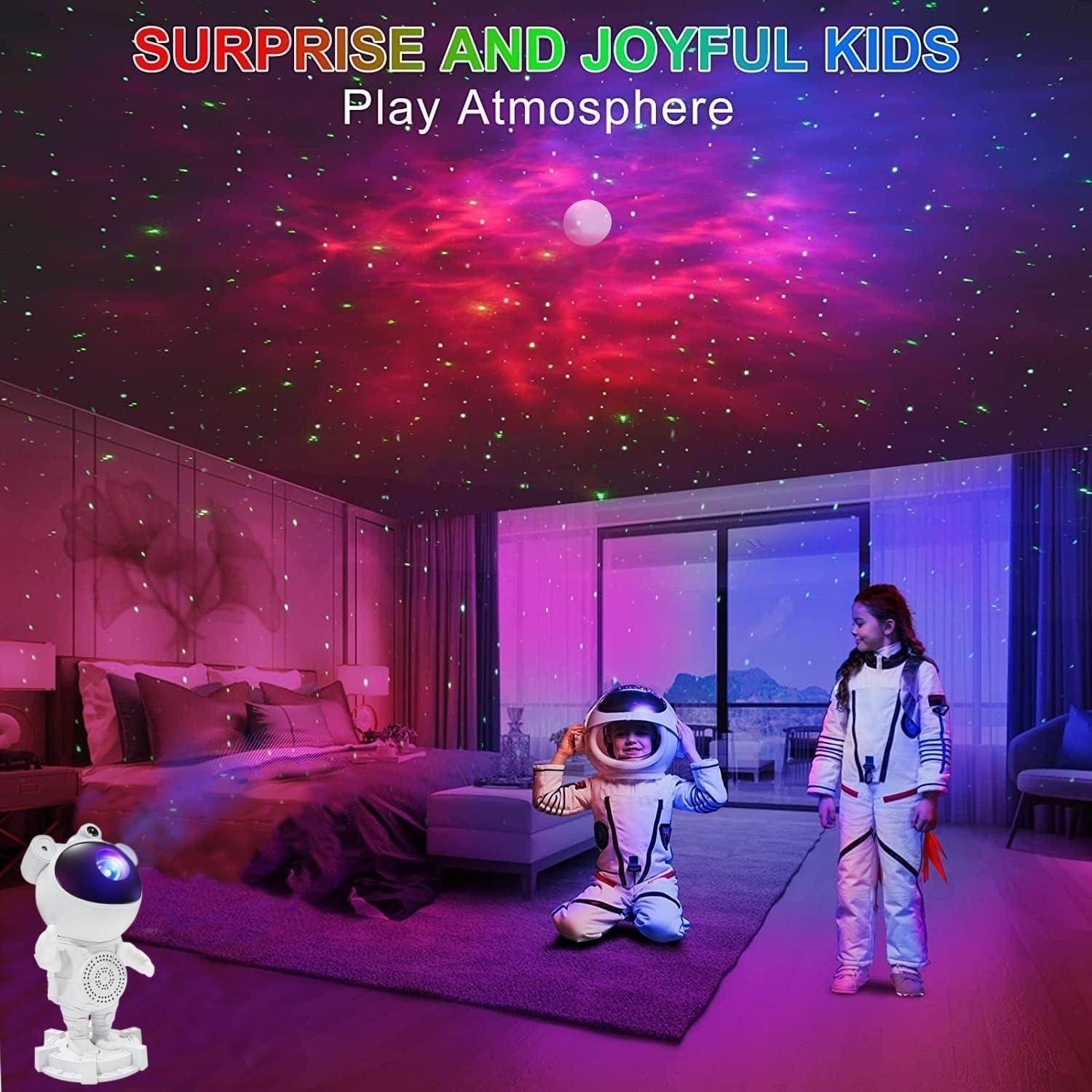 Proyector de Estrellas Astronauta Meixinsi, Luz Nocturna 3D