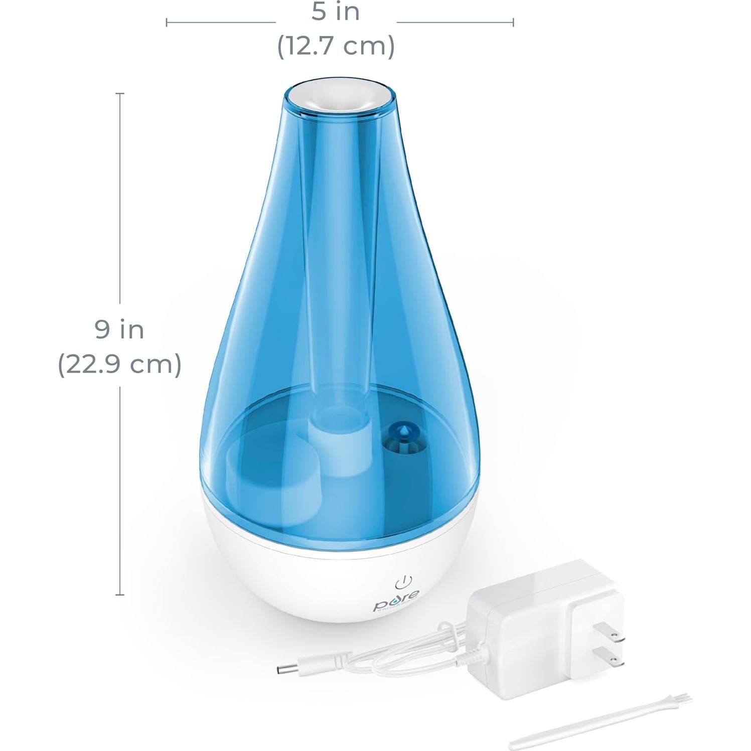 Humidificador Ultrasonico MistAire Studio Pure Enrichment - Compacto, Luz Nocturna, Apagado Automático