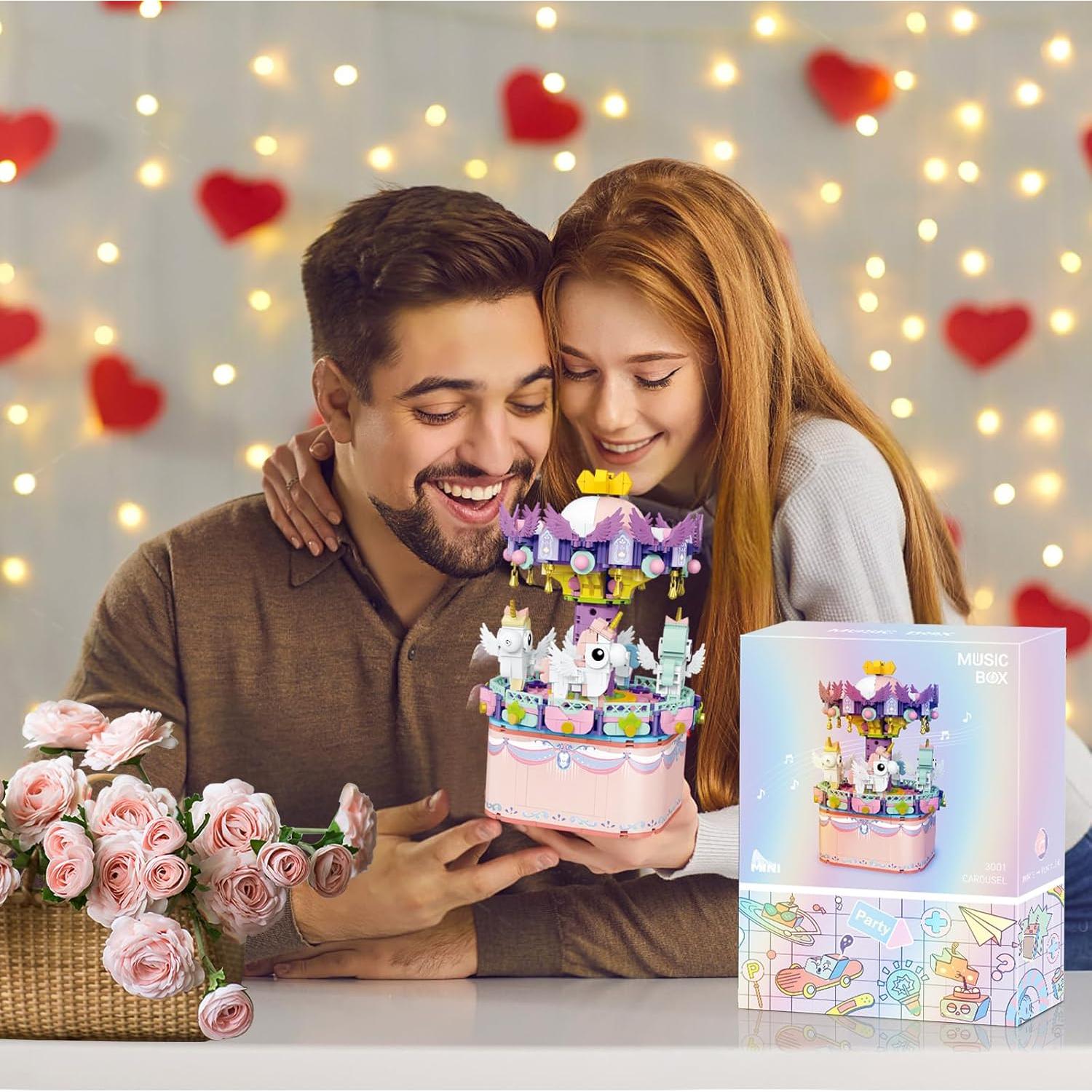 Caja de Música Carrusel DIY DOUBLEEAGLE 874 Piezas 18,5 cm