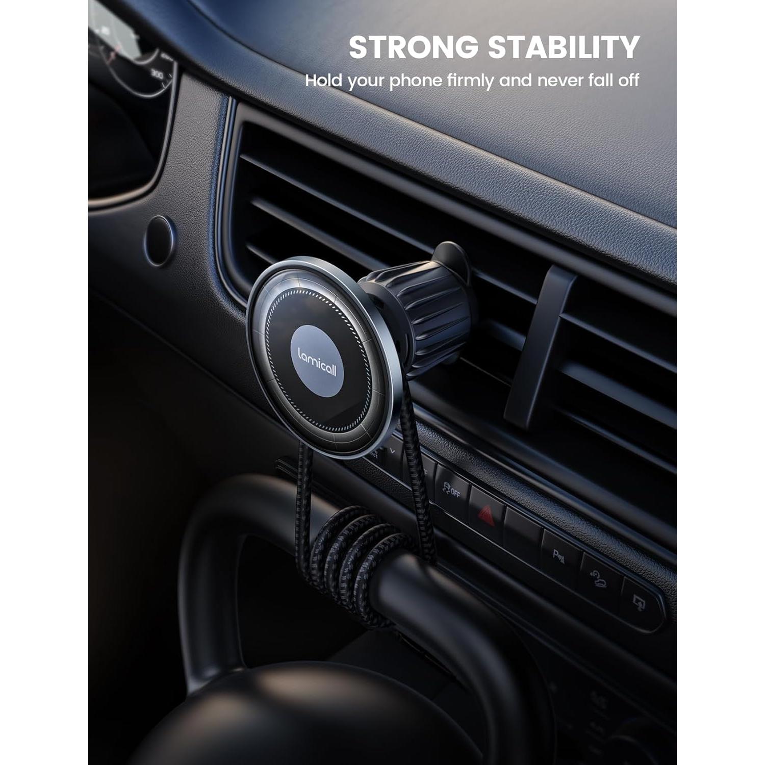 Soporte para coche Lamicall STCV06 - Magnético 20 imanes 360°