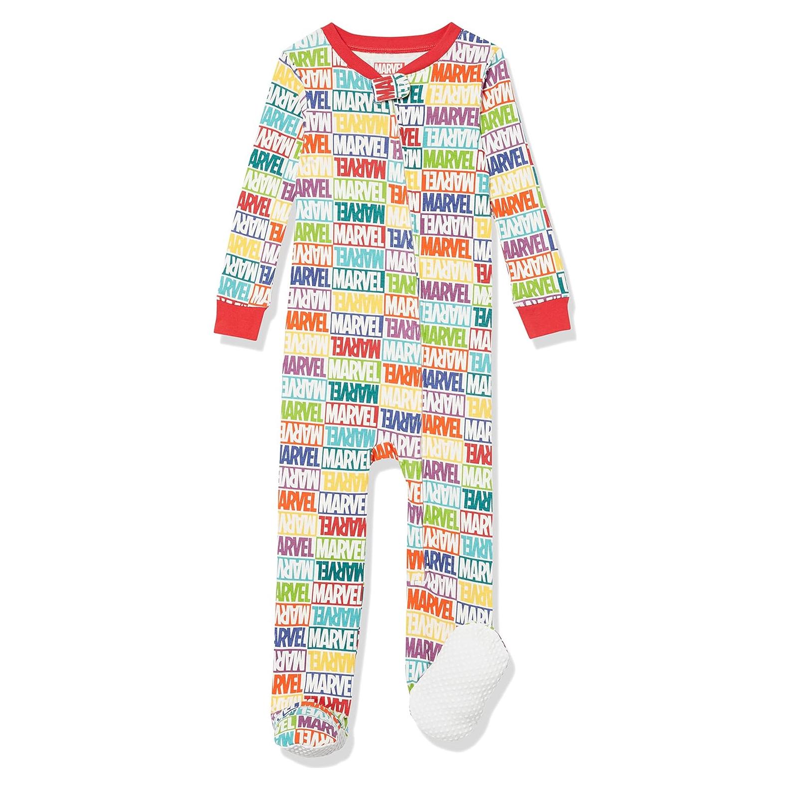 Pijamas de Algodón con Pies Amazon Essentials Marvel 0-9 meses