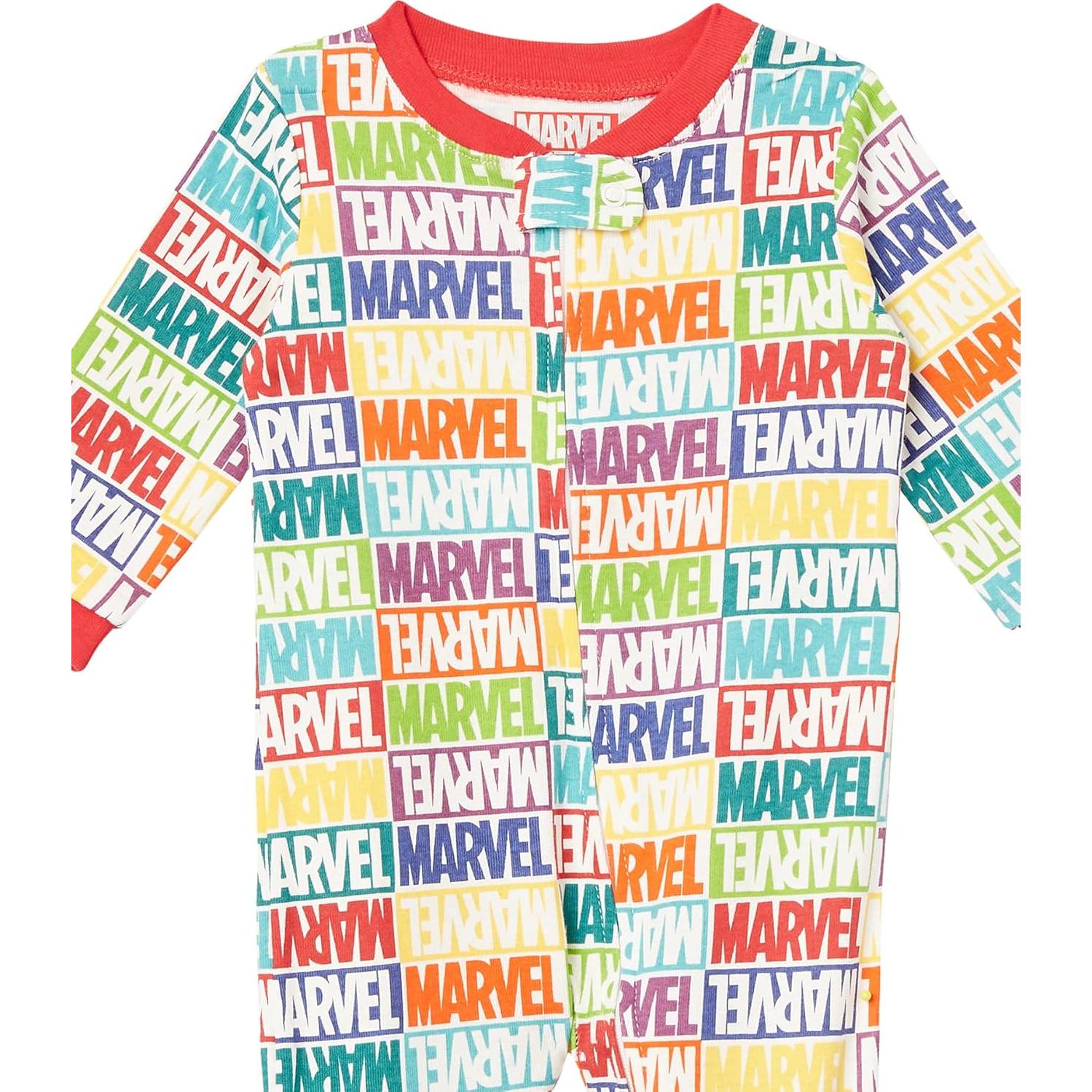 Pijamas de Algodón con Pies Amazon Essentials Marvel 0-9 meses