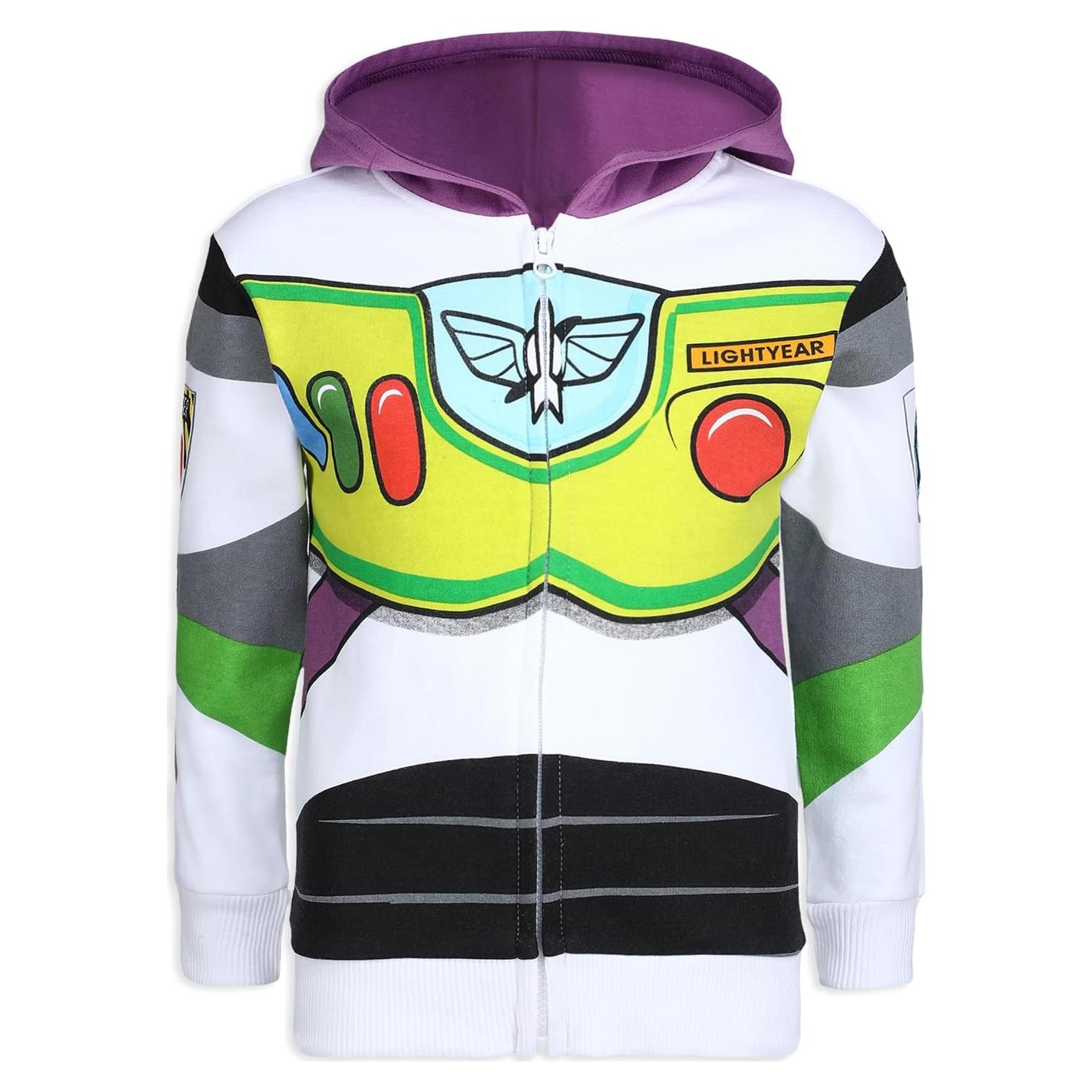 Disney Toy Story Woody or Buzz Lightyear Boys Zip Up Hoodie for Toddler and Little Kids