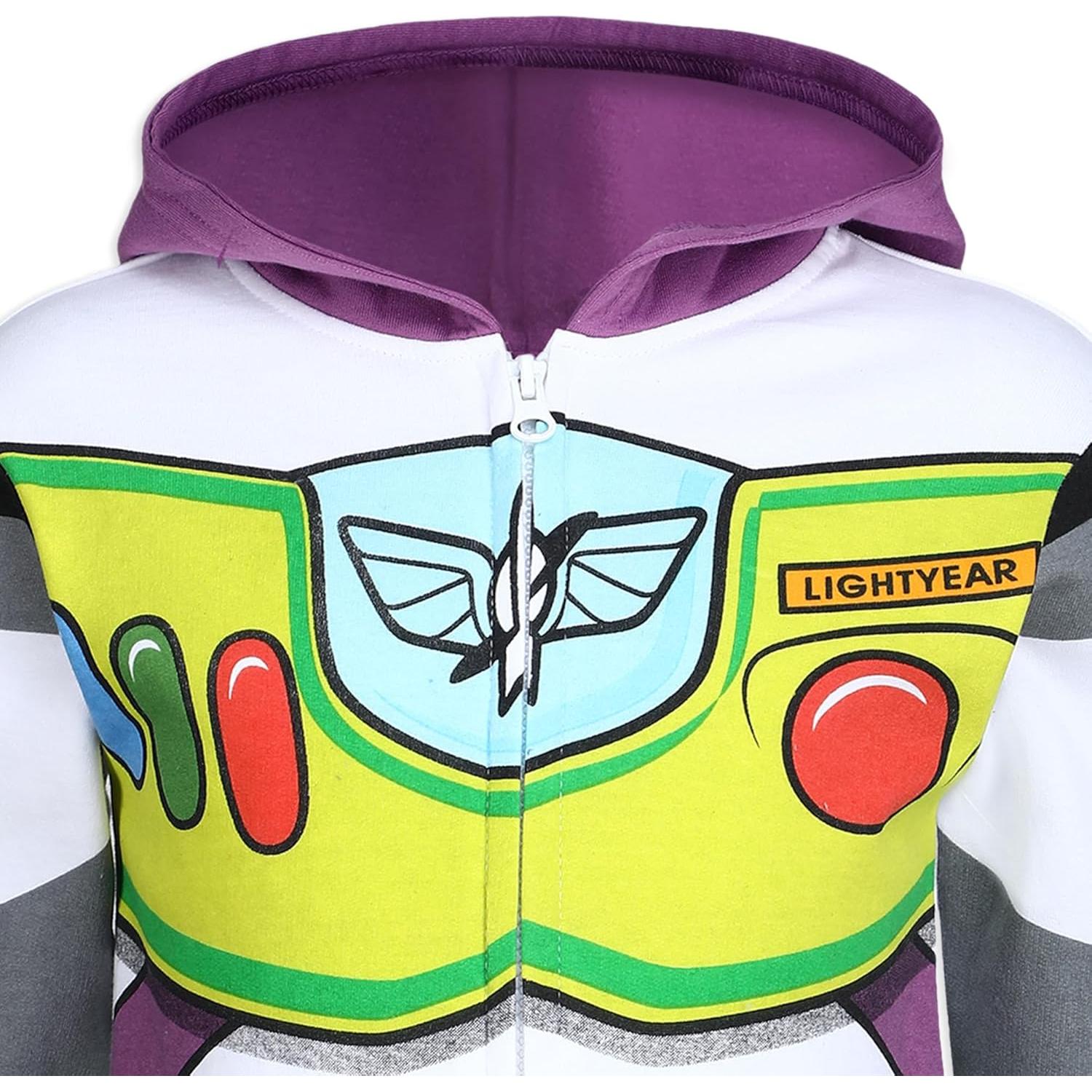 Disney Toy Story Woody or Buzz Lightyear Boys Zip Up Hoodie for Toddler and Little Kids