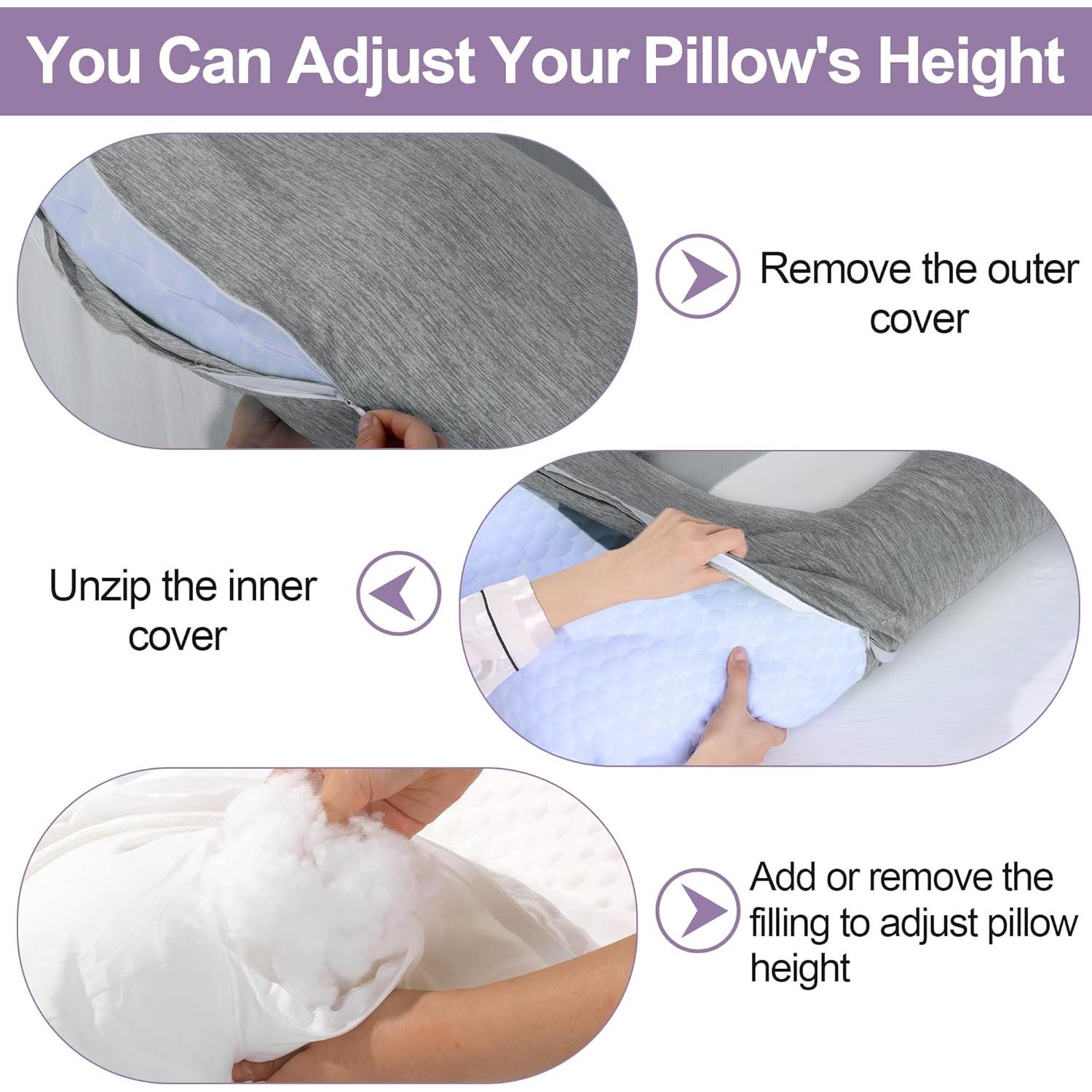 Almohada Ergonómica HOMBYS uPILLOW Refrigerante para Cuello