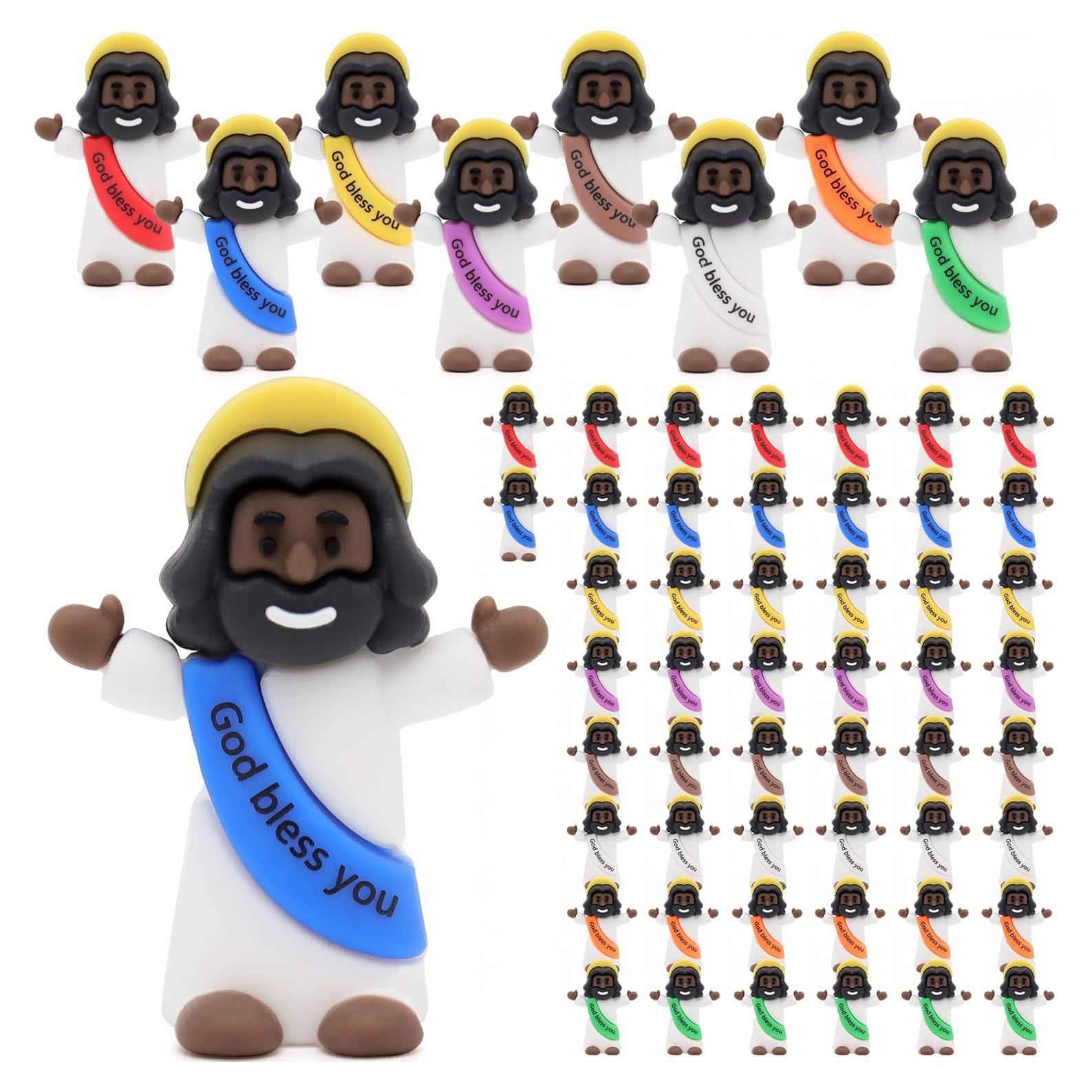 Mini Figuras de Jesús 50pcs PVC Yelakey Decoración Religiosa