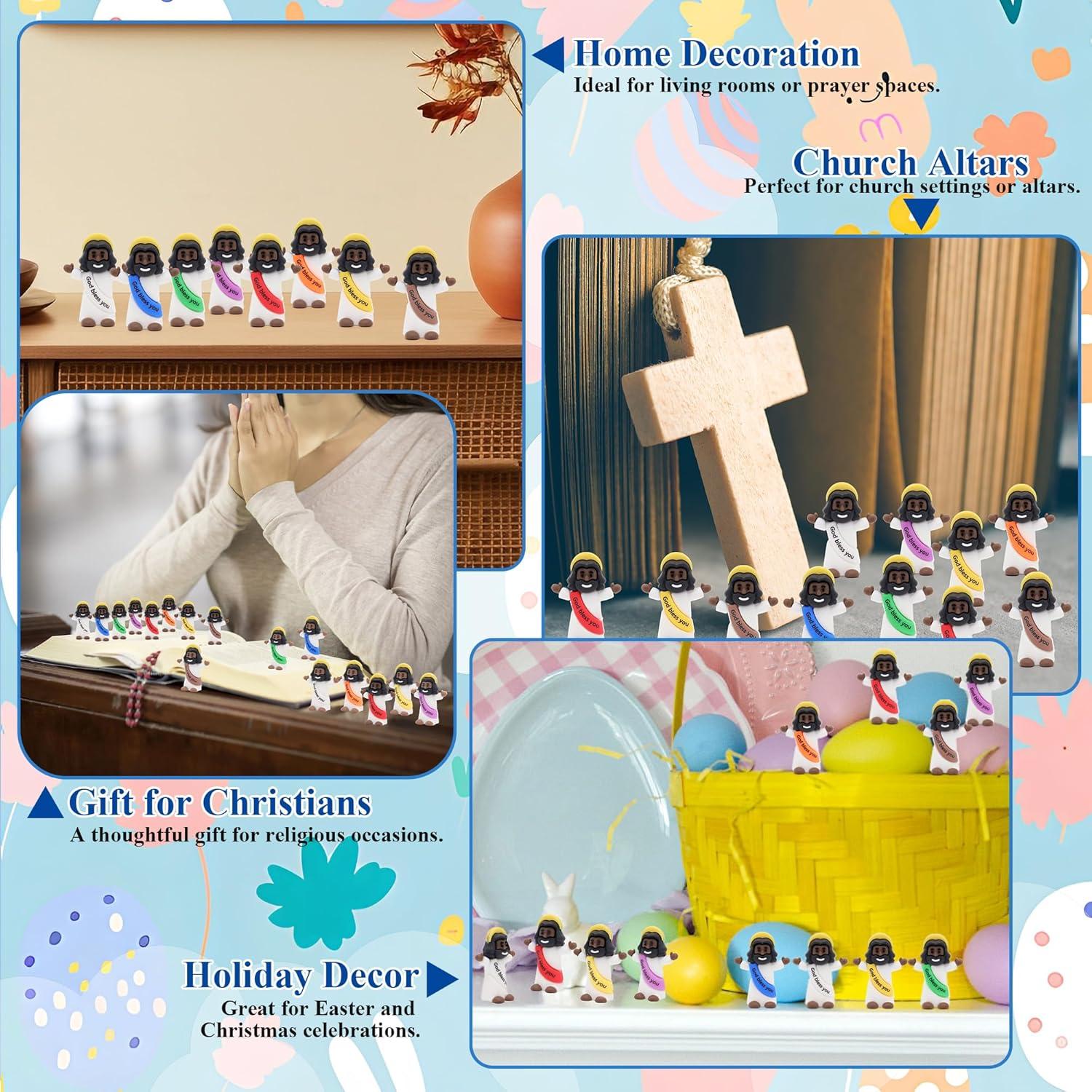 Mini Figuras de Jesús 50pcs PVC Yelakey Decoración Religiosa