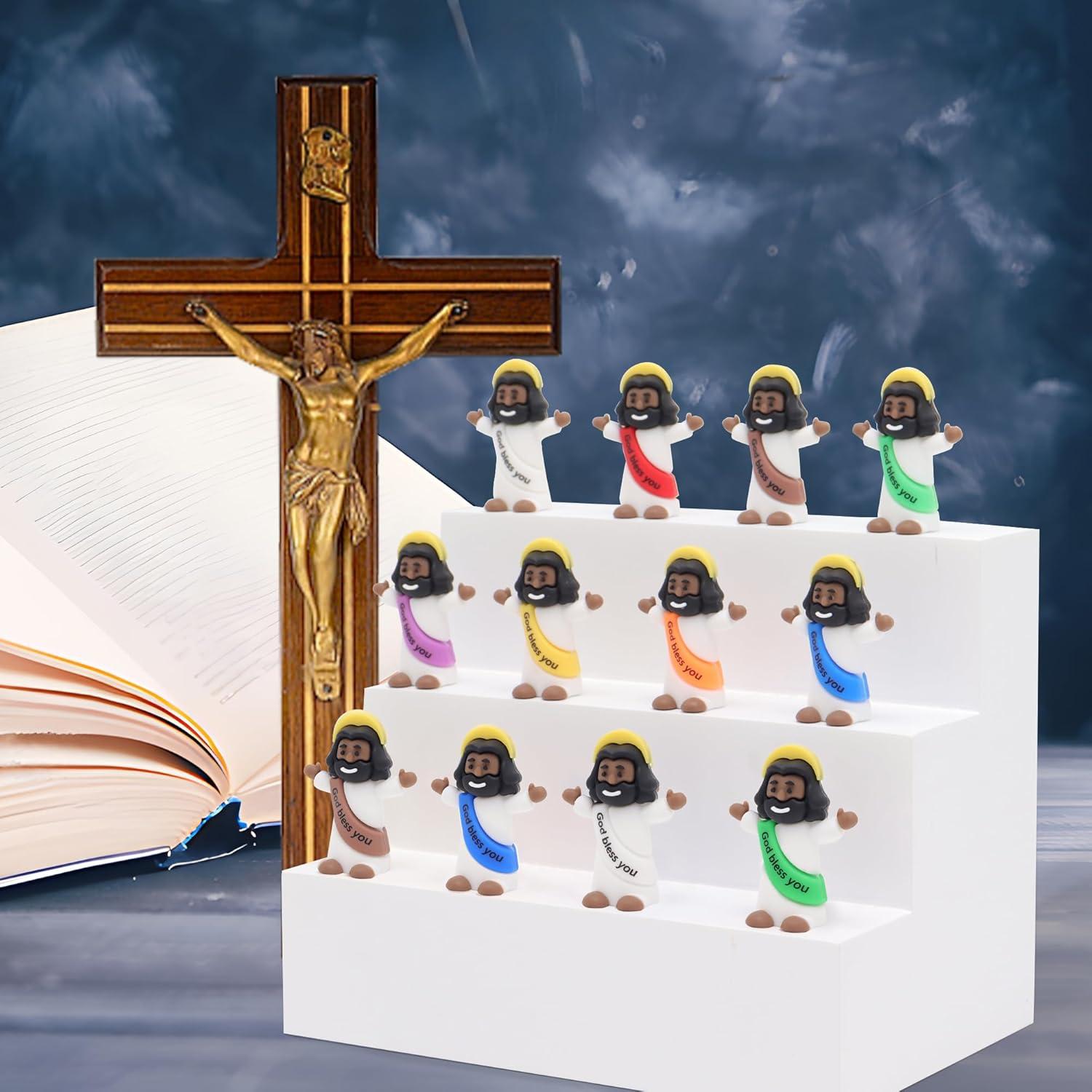 Mini Figuras de Jesús 50pcs PVC Yelakey Decoración Religiosa