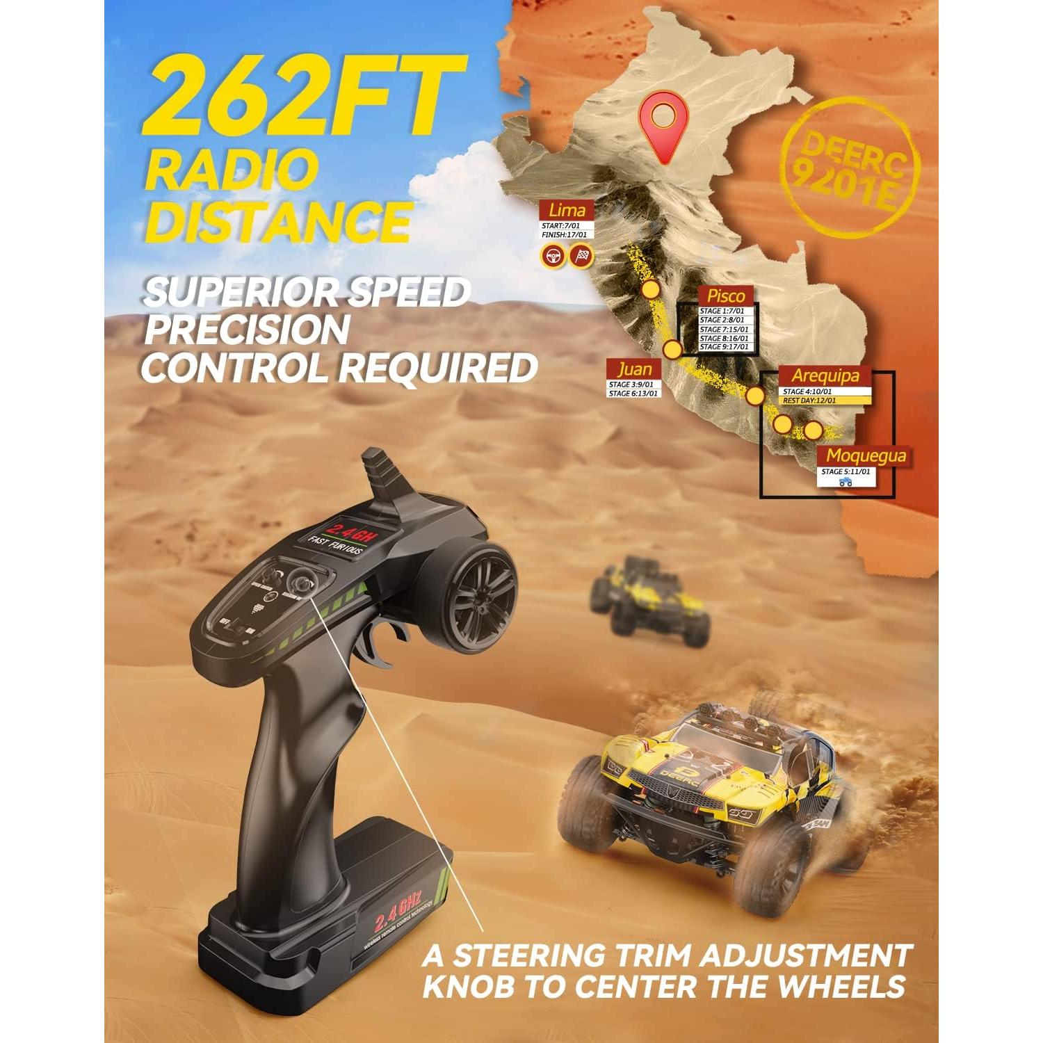 Coche RC DEERC 9201E 1:10 48 km/h 4x4 Todo Terreno