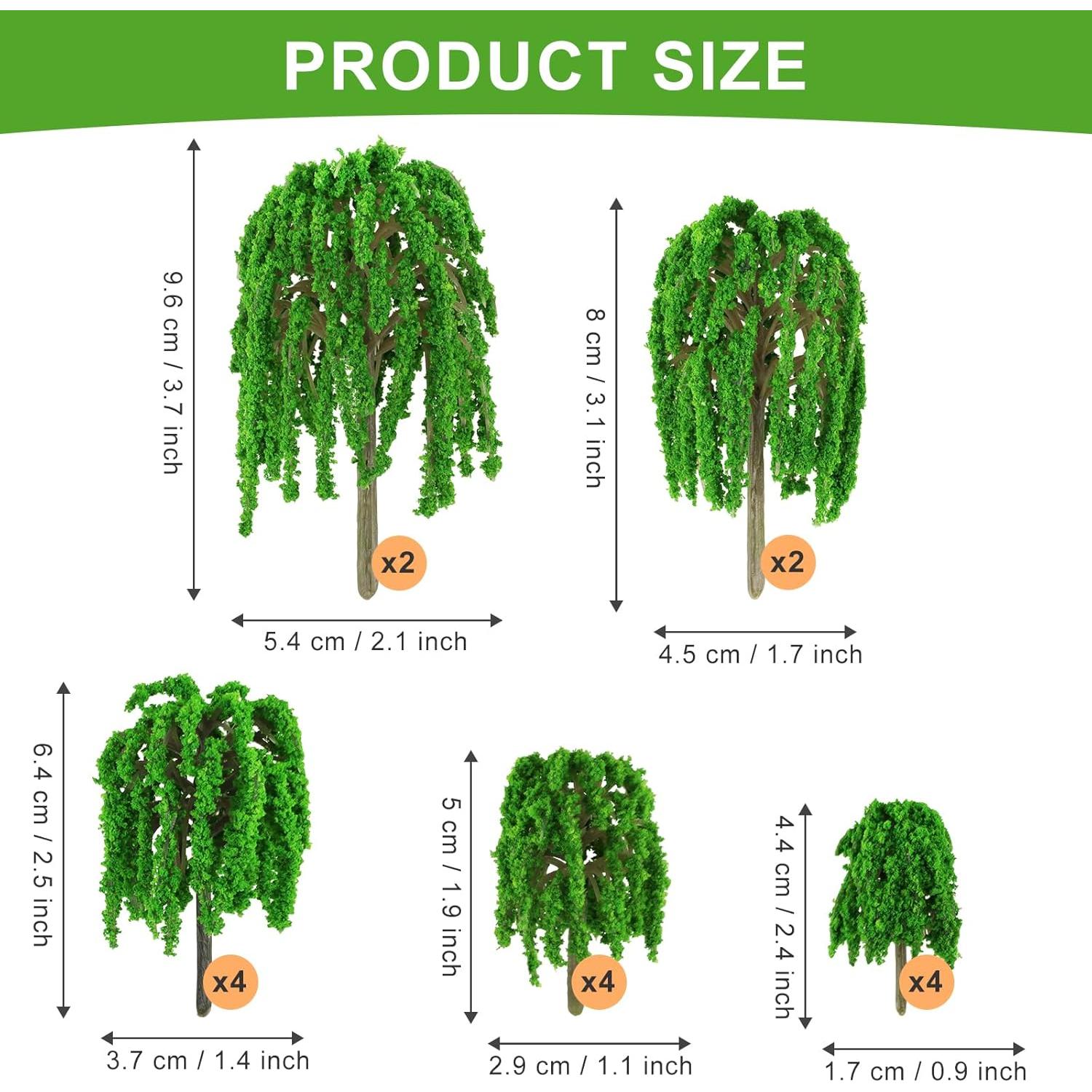 16 Piezas Árboles Miniatura Kepfire 4.3-9.4 cm Diorama