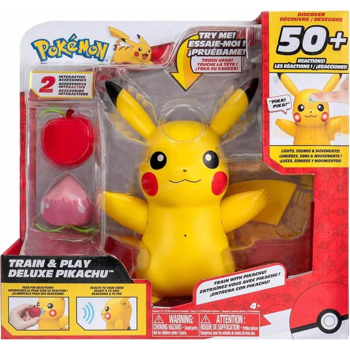 Pokémon Entrena y Juega Deluxe Pikachu - Figura 11,43 cm
