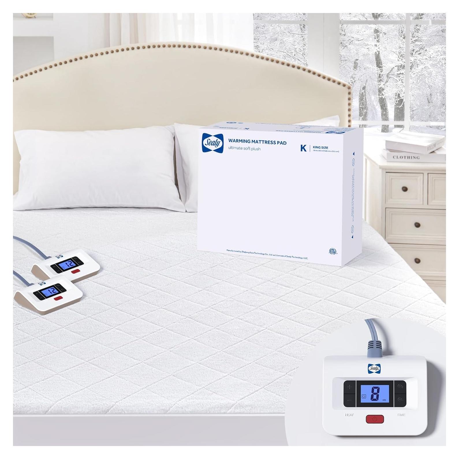 Almohadilla Térmica Sealy King Coral Fleece 10 Niveles Calor