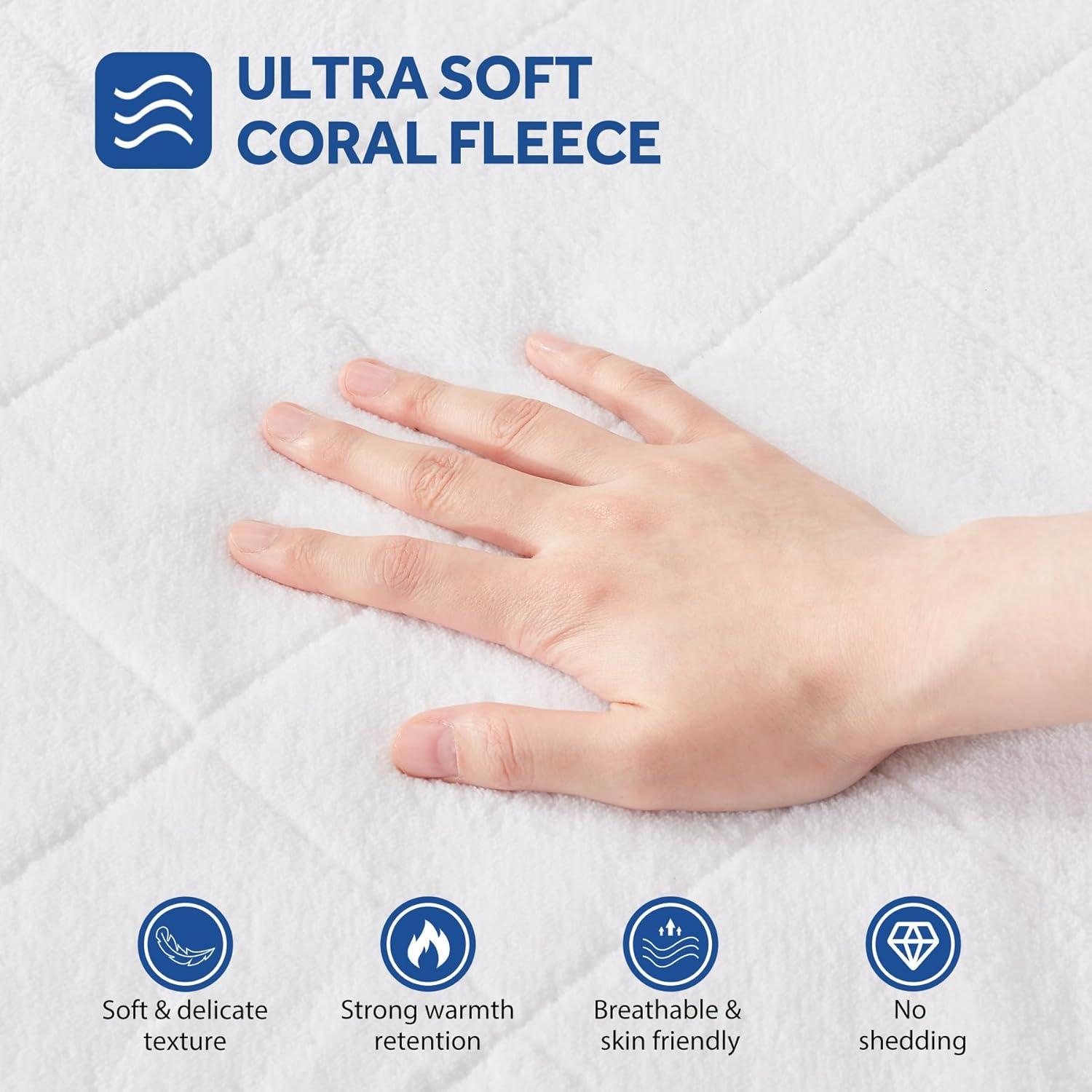 Almohadilla Térmica Sealy King Coral Fleece 10 Niveles Calor