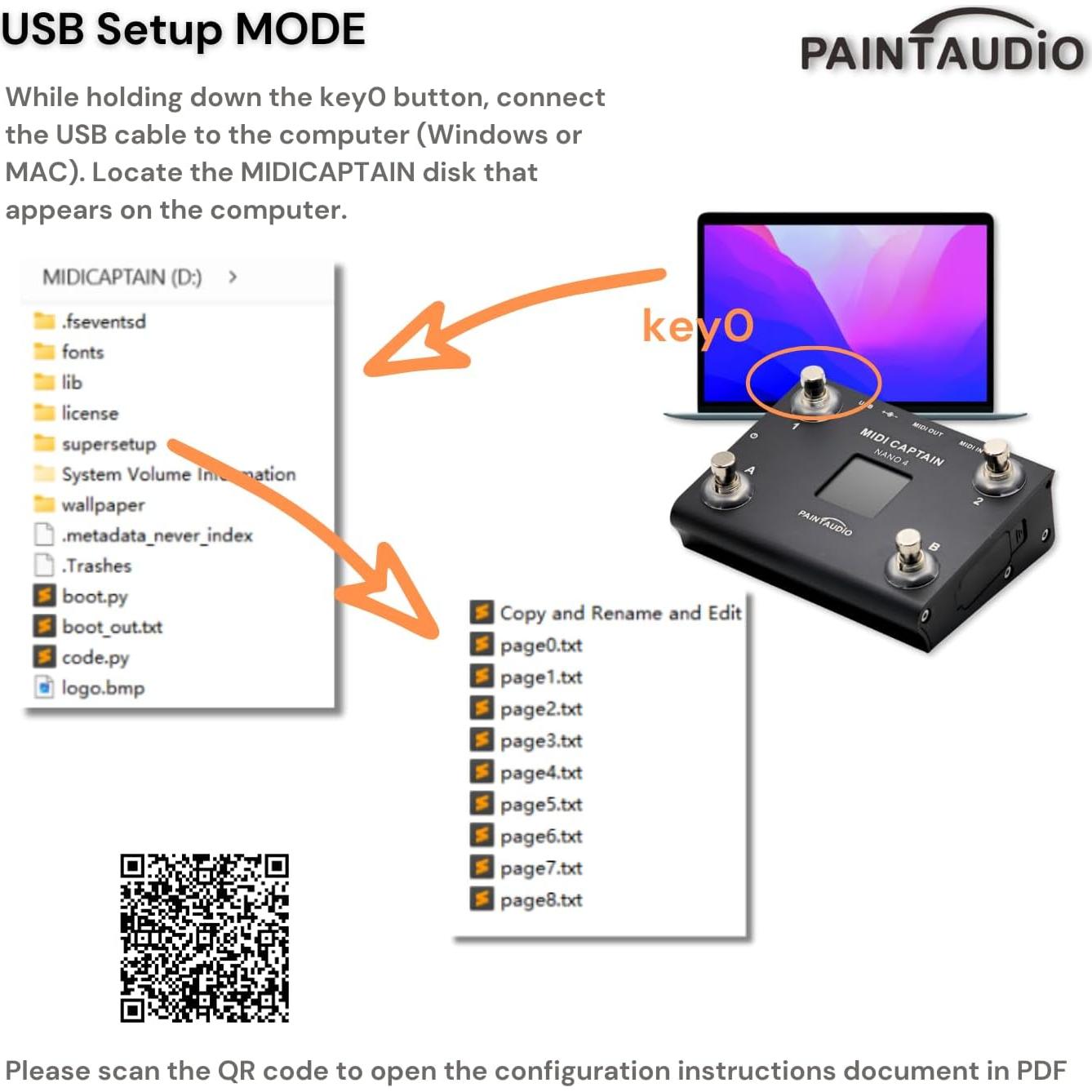 Controlador de pie MIDI Captain NANO 4 USB-MIDI 4 Interruptores