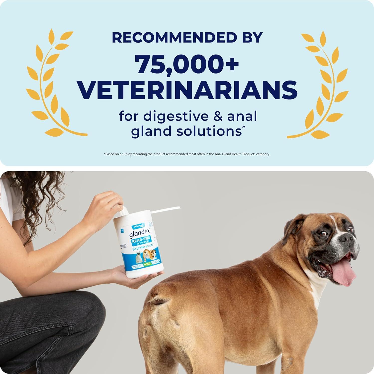 Toallitas Glandex Vetnique Labs 75ct para Perros y Gatos