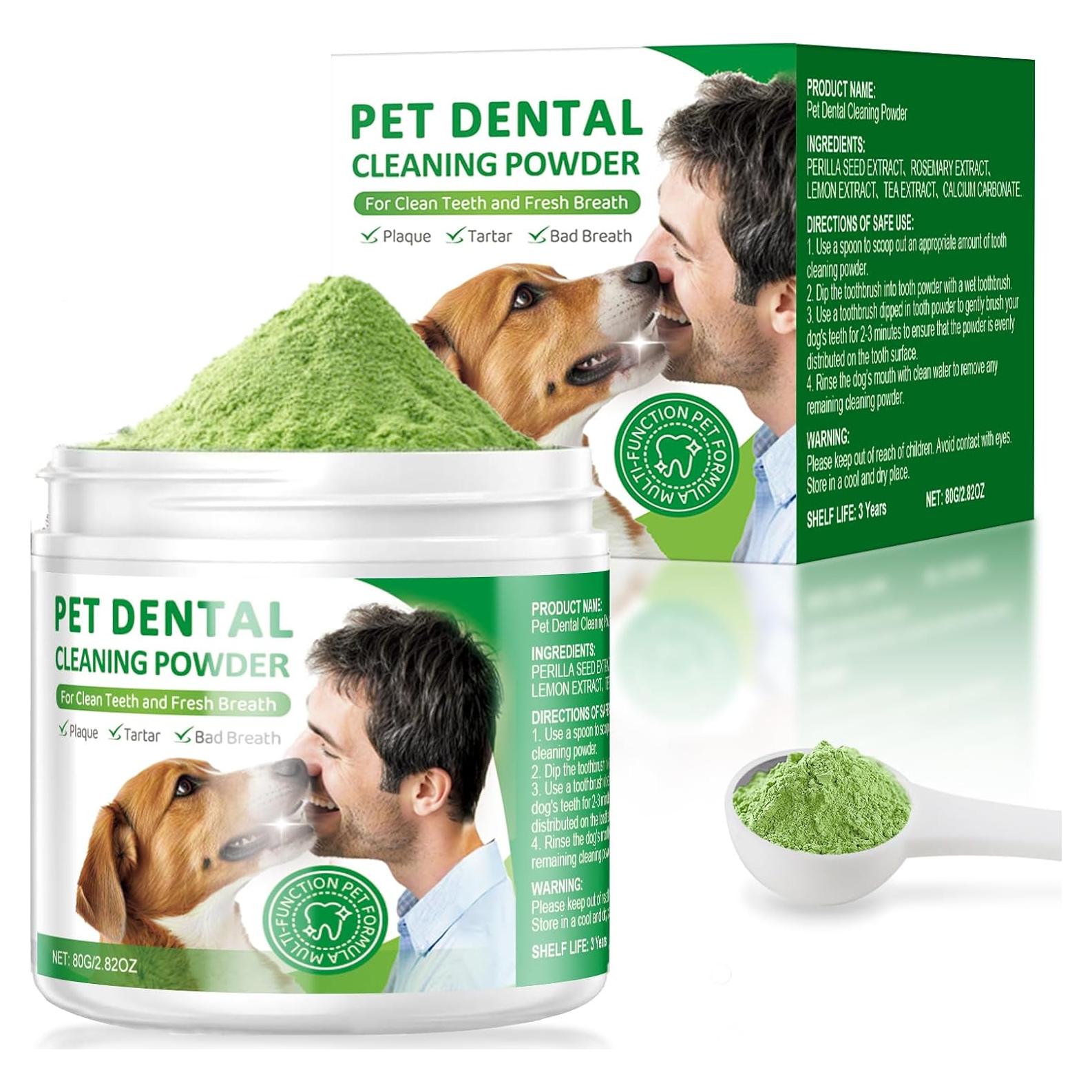 Polvo Dental Natural Tulatouzi 80G para Perros y Gatos