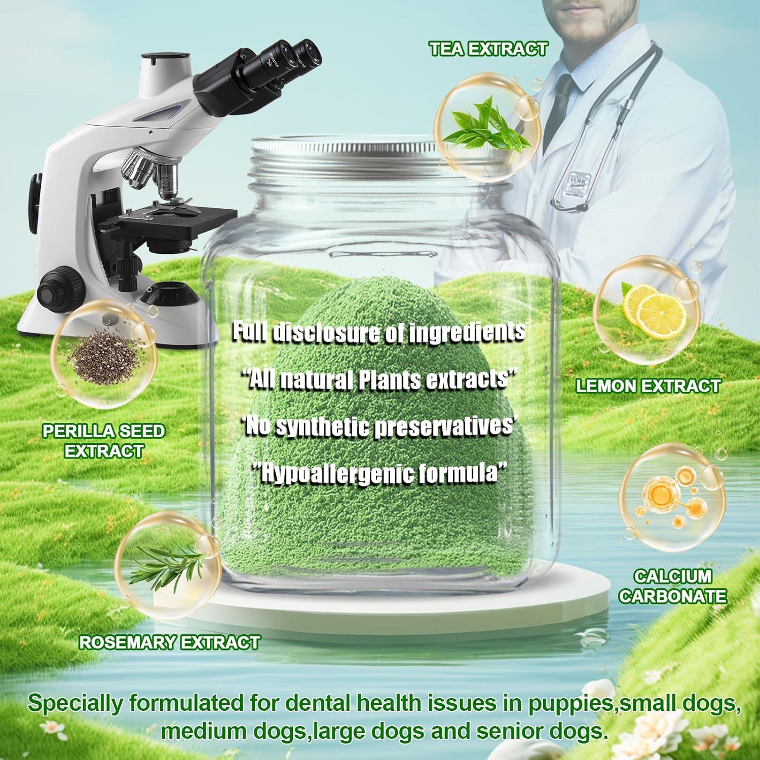 Polvo Dental Natural Tulatouzi 80G para Perros y Gatos