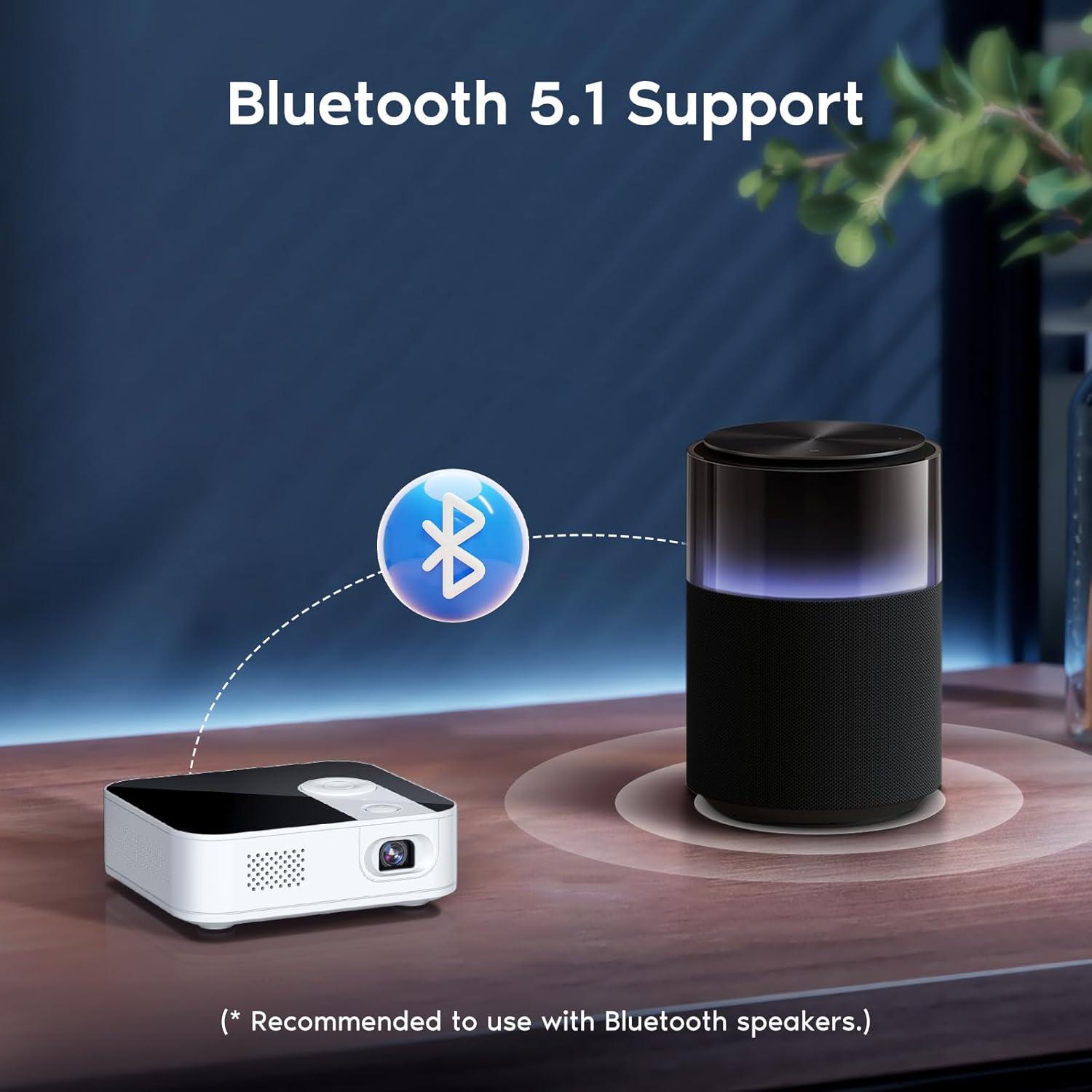 Proyector TMY V98 Mini Portátil 1080P WiFi Bluetooth