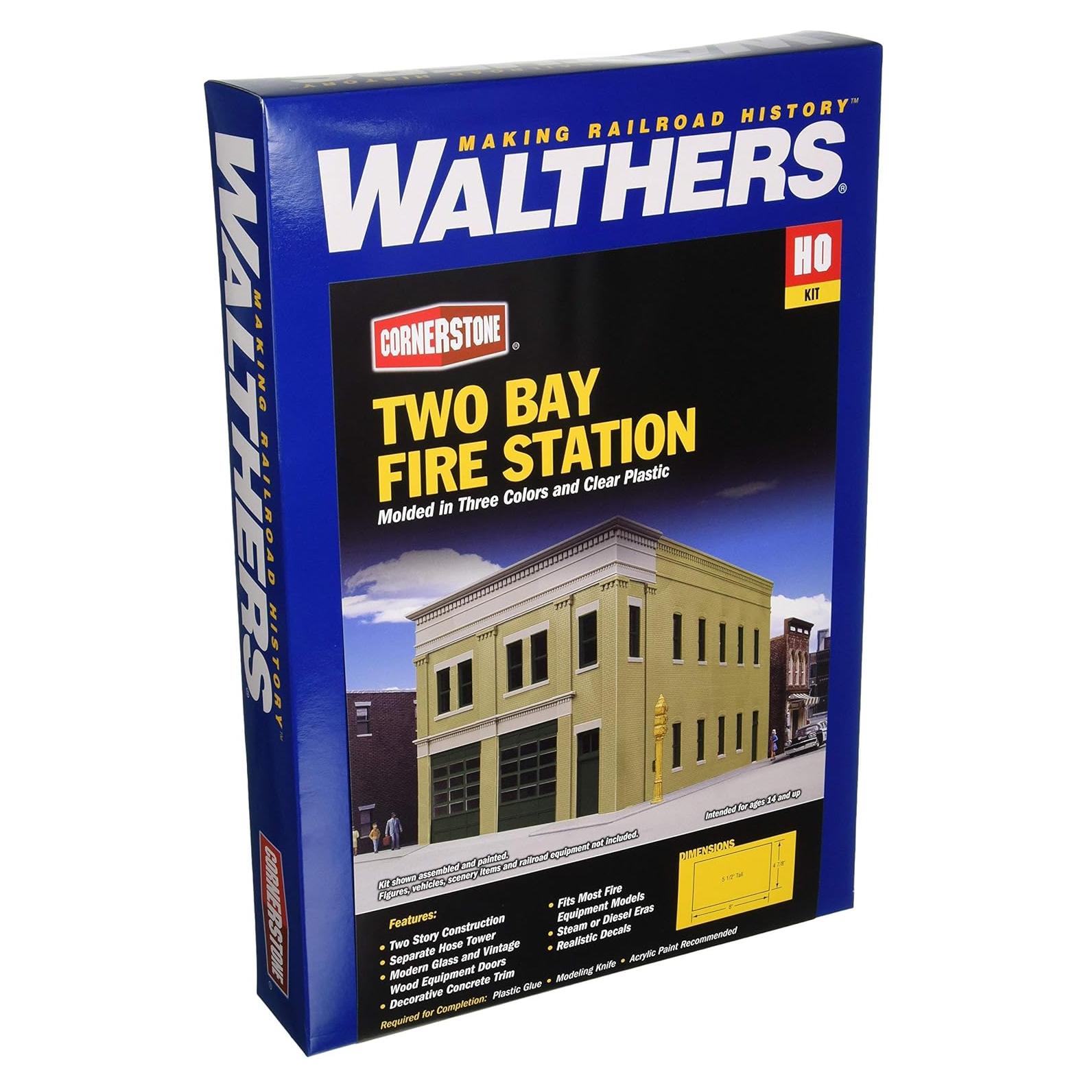 Kit Estación de Bomberos Walthers HO 20.3x12.4x14 cm