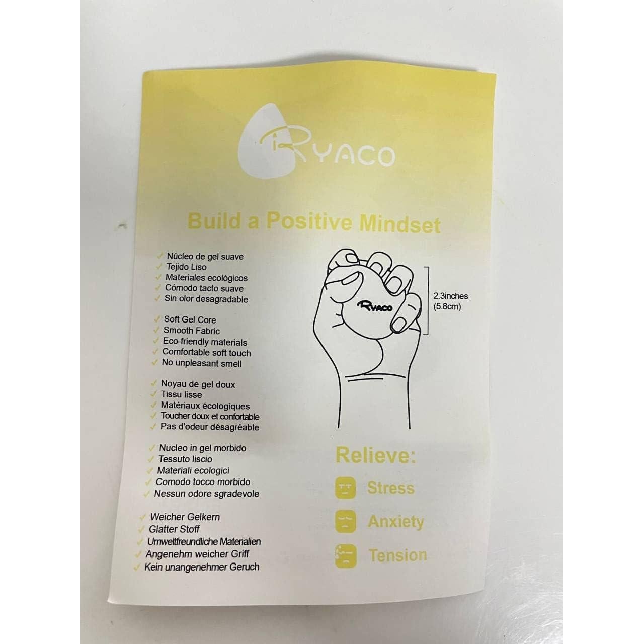 Pelotas de Estrés Ryaco 2 Piezas Gel 5.8 cm Alivio Ansiedad