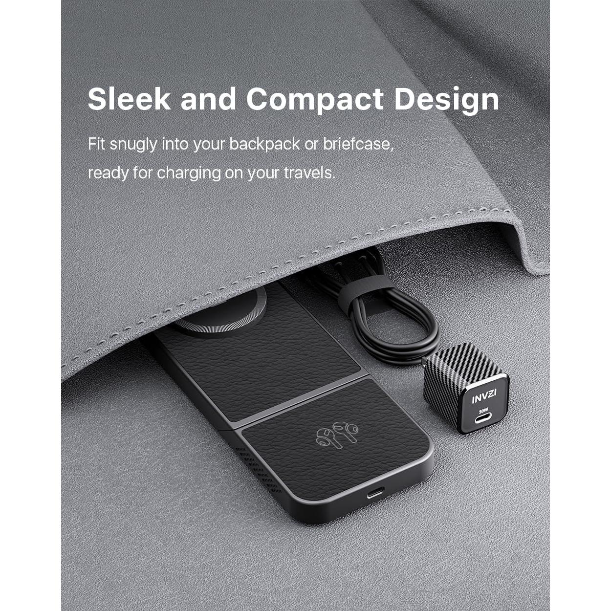 Estación de Carga Inalámbrica 3-en-1 INVZI MagFree 15W