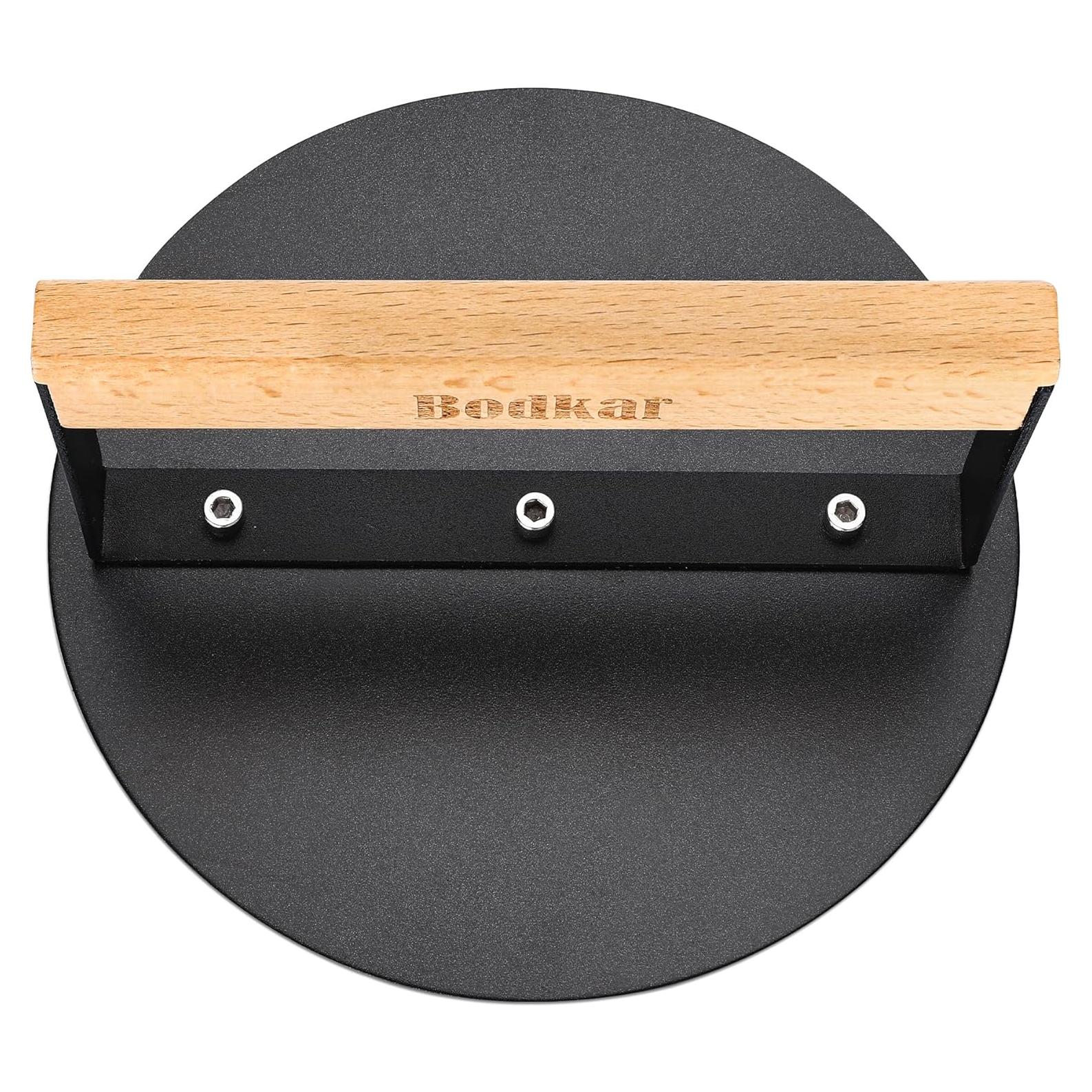 Prensa de Hamburguesa Bodkar 15cm con Mango de Madera