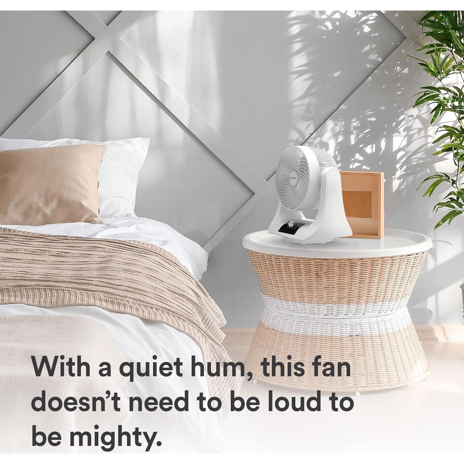 Everdure 9” Oscillating Desk or Table Fan, 3 Speed Settings, Targeted Airflow Control, Low Noise, Portable, Personal Fan, Perfect Cooling Fan for Bedroom, Living Room, Home Office, Black