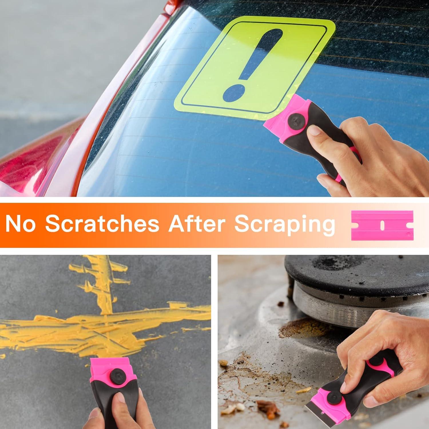 Raspador de limpieza 2 en 1 Viadom con 20 cuchillas - Rosa