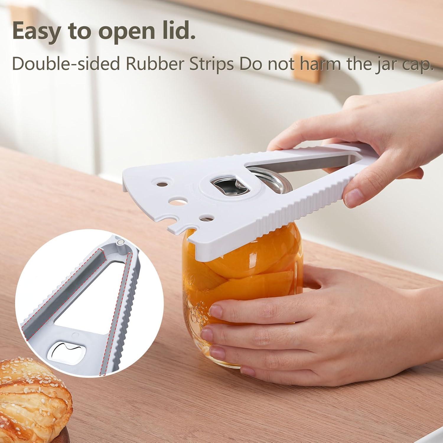 Abridor de Tarros Multifuncional GJFCWFTH 7 en 1 Ergonómico