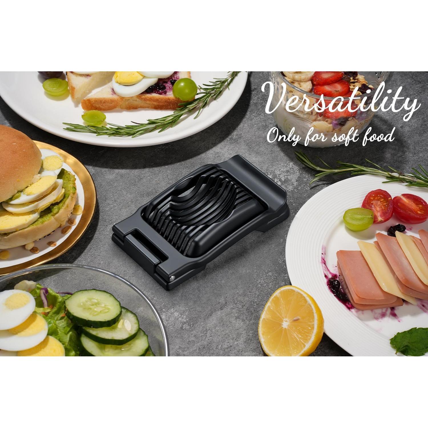 Cortador de Huevos Sopito de Acero Inoxidable 13cm Negro