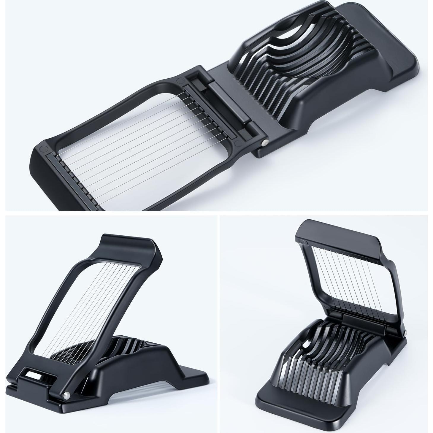 Cortador de Huevos Sopito de Acero Inoxidable 13cm Negro