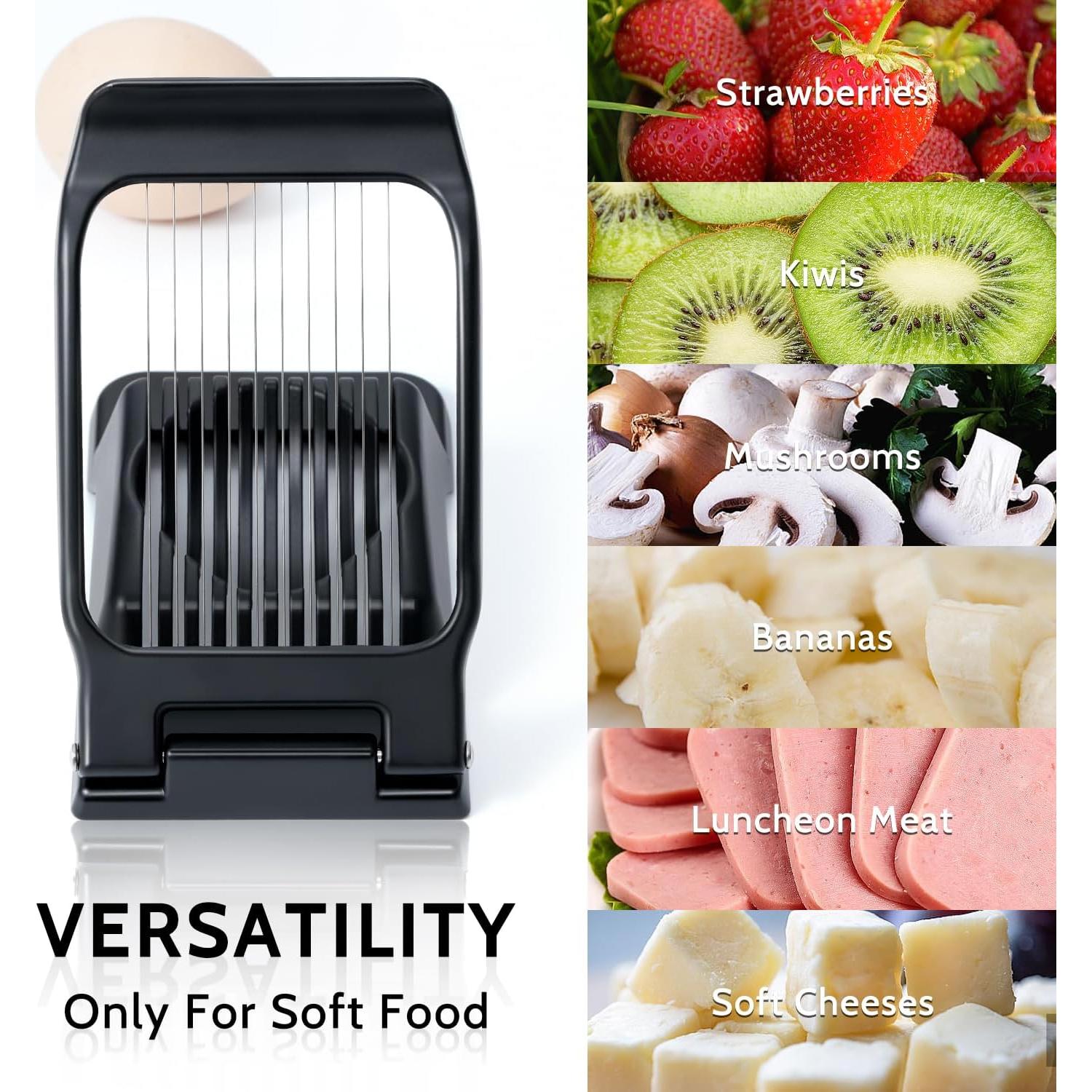 Cortador de Huevos Sopito de Acero Inoxidable 13cm Negro