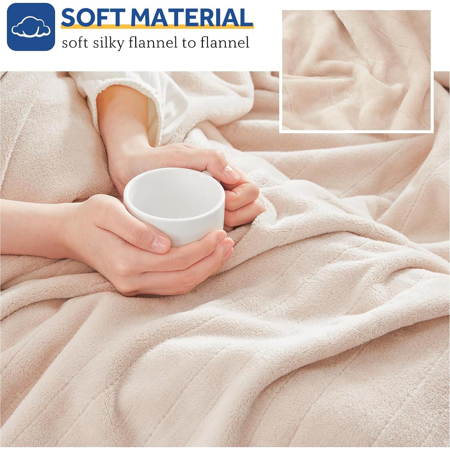 Manta Eléctrica Sealy 127x152 cm Beige, 6 Niveles Calor