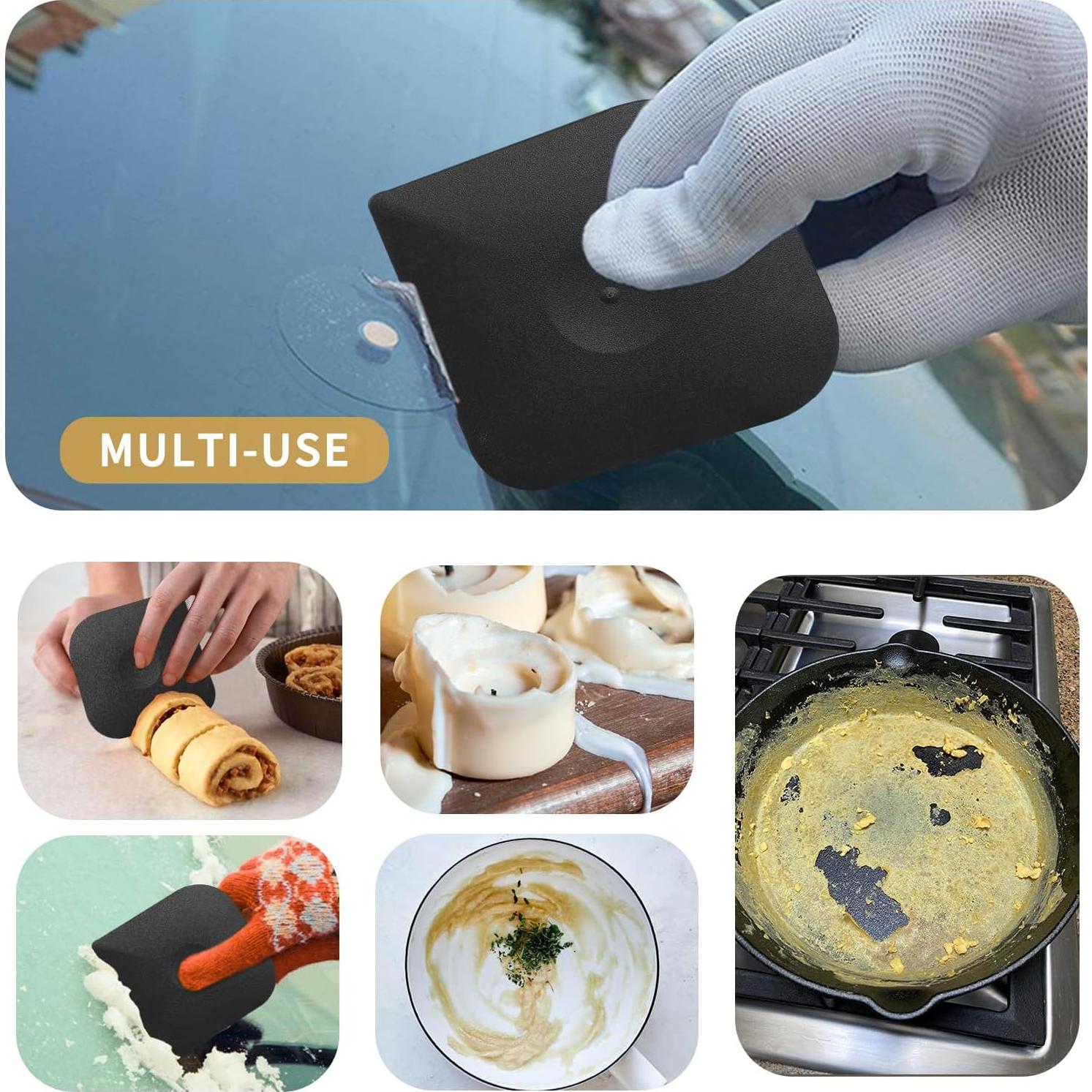 Juego de Raspadores de Cocina Herda 3 Piezas Nylon Negro