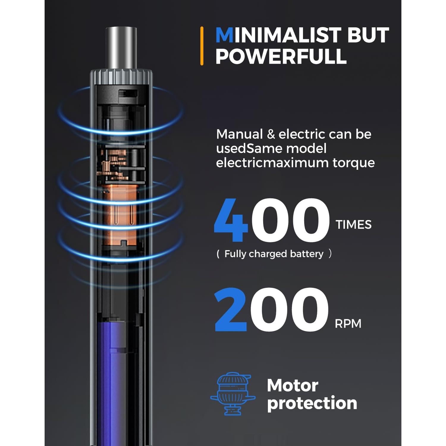 Mini Destornillador Eléctrico LIFEGOO 58 en 1 con Pantalla Digital