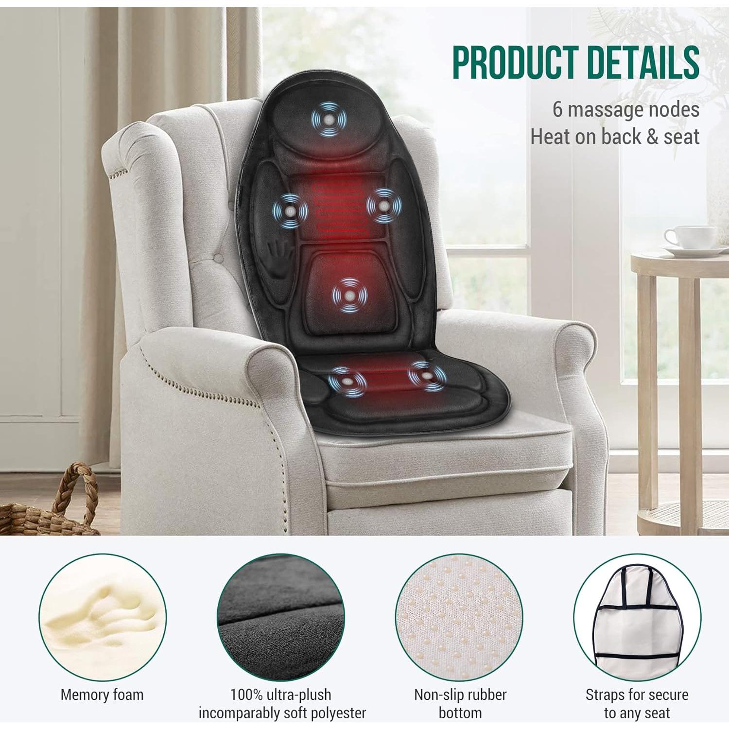 Almohadilla de Masaje Snailax SL-262M con Calor y 5 Modos