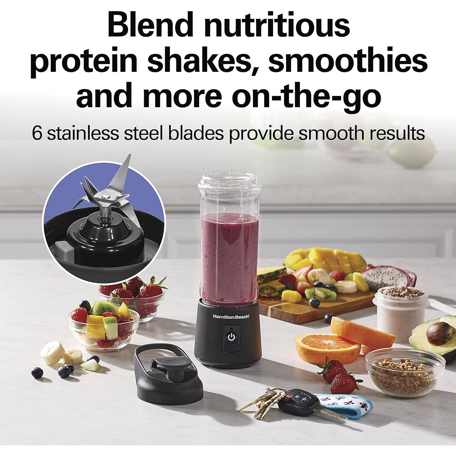 Mezclador Personal Portátil Hamilton Beach 16 oz Recargable USB