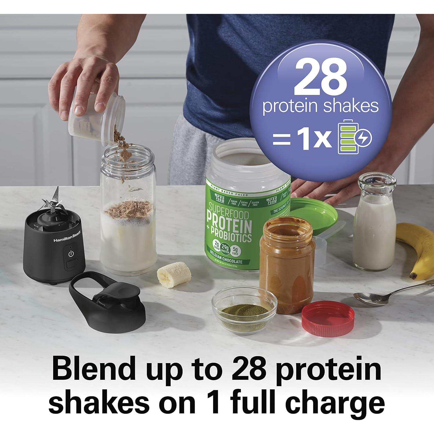 Mezclador Personal Portátil Hamilton Beach 16 oz Recargable USB