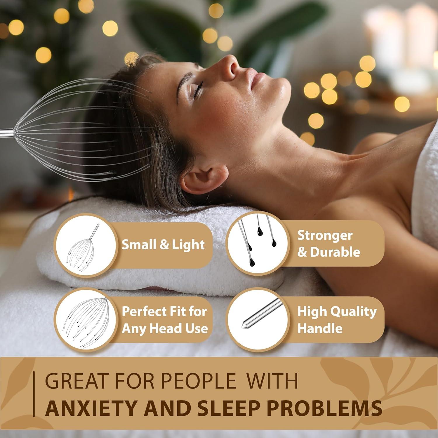 Masajeador de Cabeza TIPKON 20 Dedos Plateado