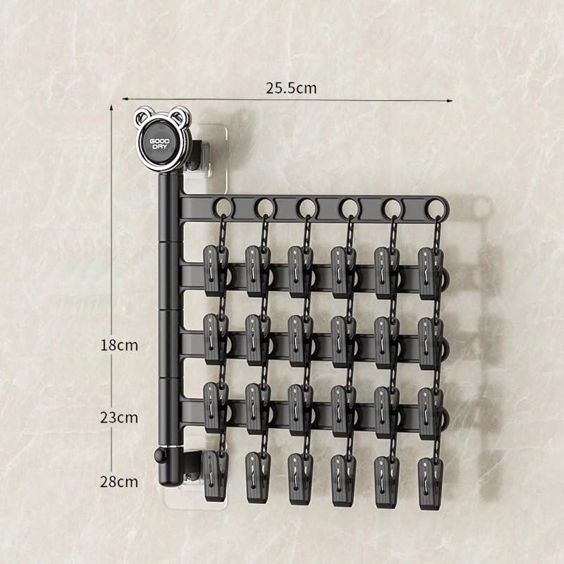 Estante Plegable para Secar Ropa Genérico 12 Clips Negro