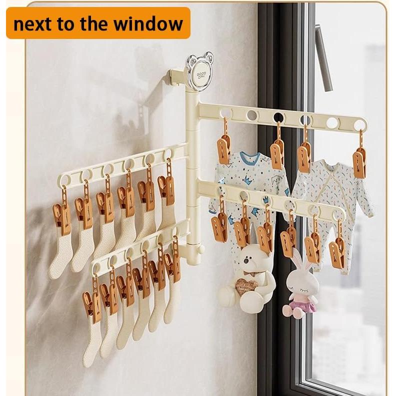 Estante Plegable para Secar Ropa Genérico 12 Clips Negro